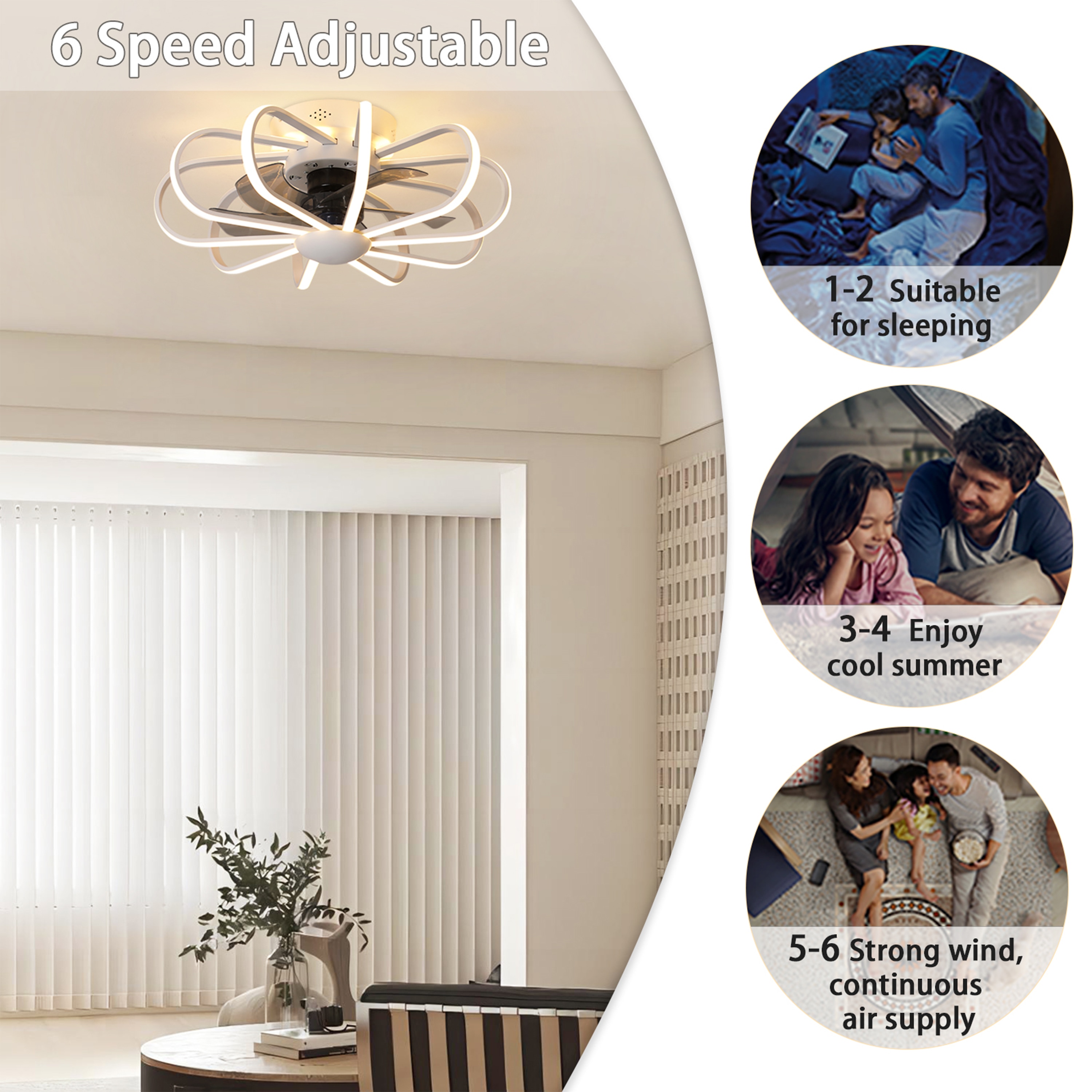 GoYeel ZF007WH Ceiling-Fans - View #3