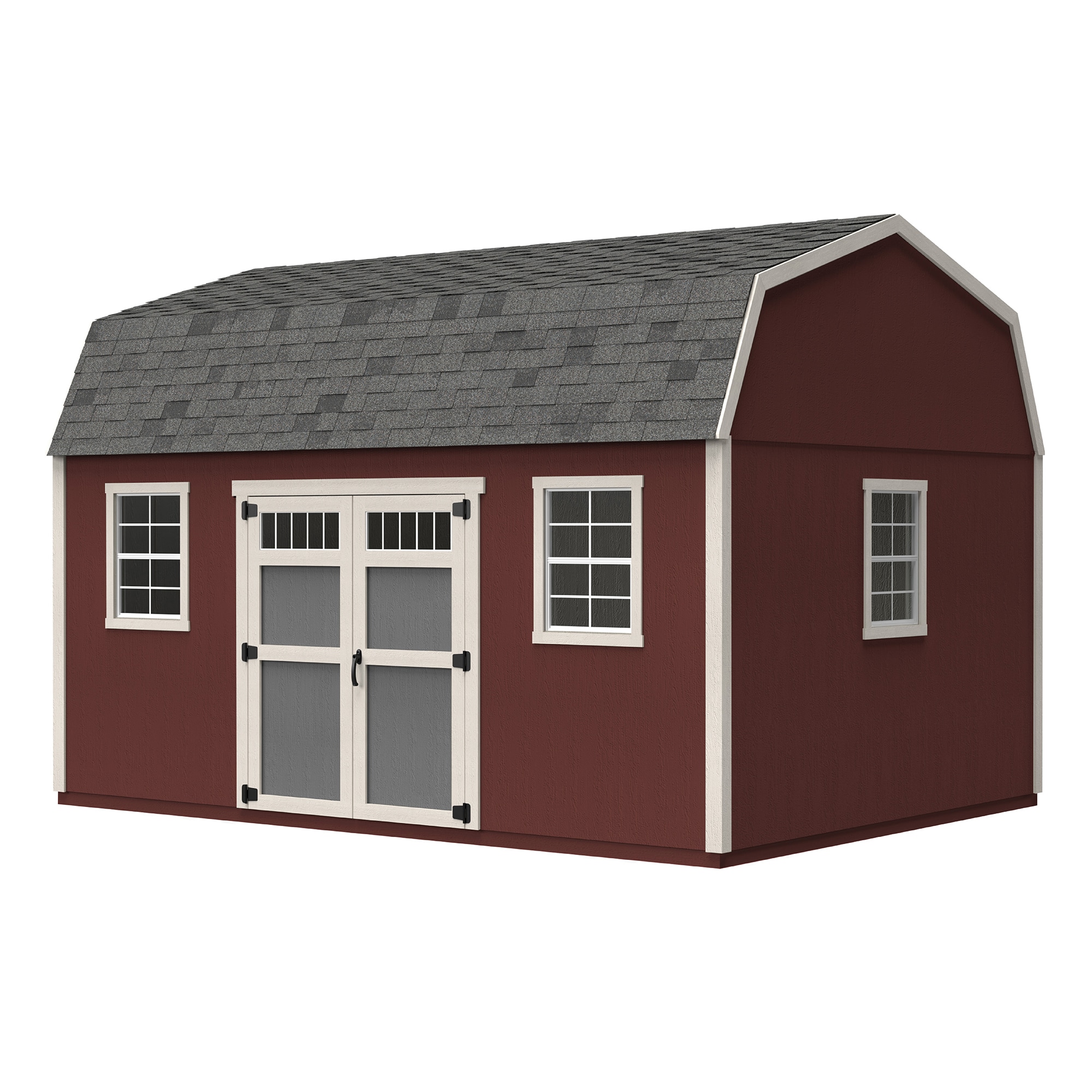 Heartland 19009-4 Crestone 16-ft x 12-ft Gambrel Style Wood Outdoor Storage Shed with 3 Windows 1 Doors