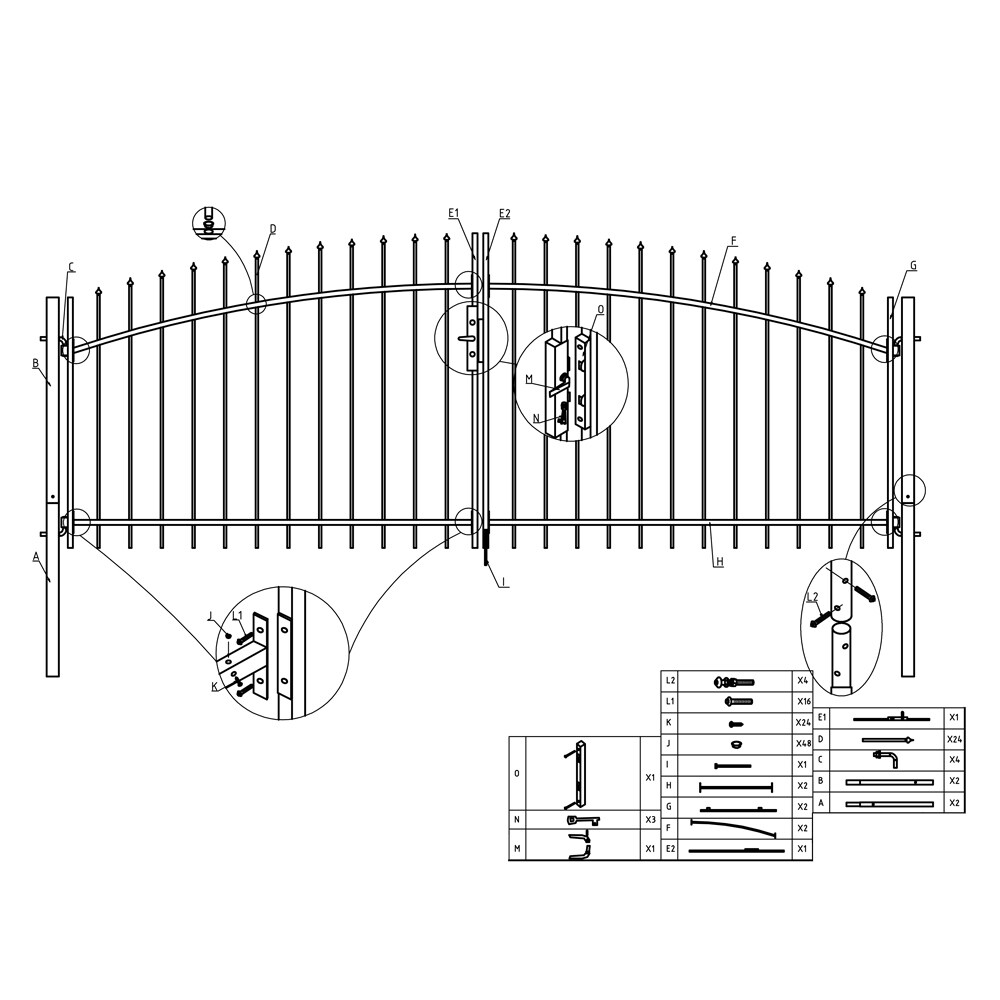 ALEKO DWGD11X5-LO Driveway-Gates - View #2