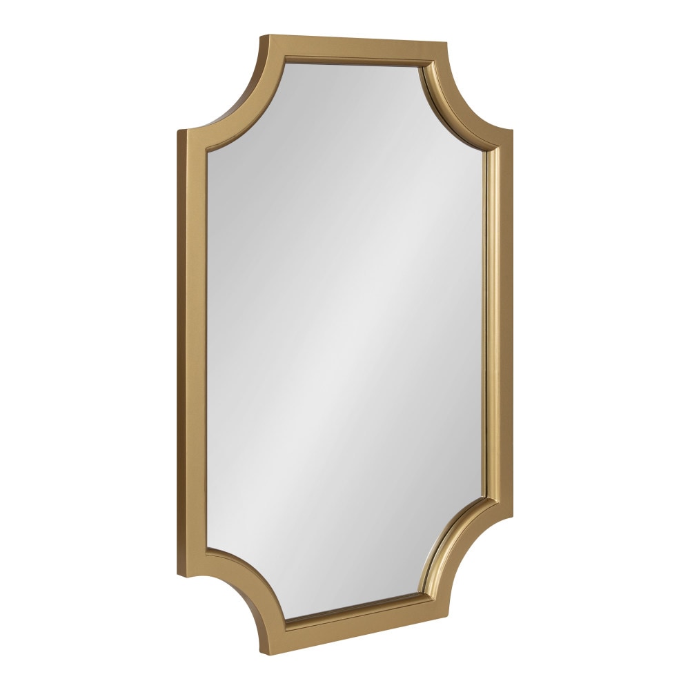 Kate and Laurel 20.00-in W x 30.00-in H Rectangle Gold Framed Wall Mirror