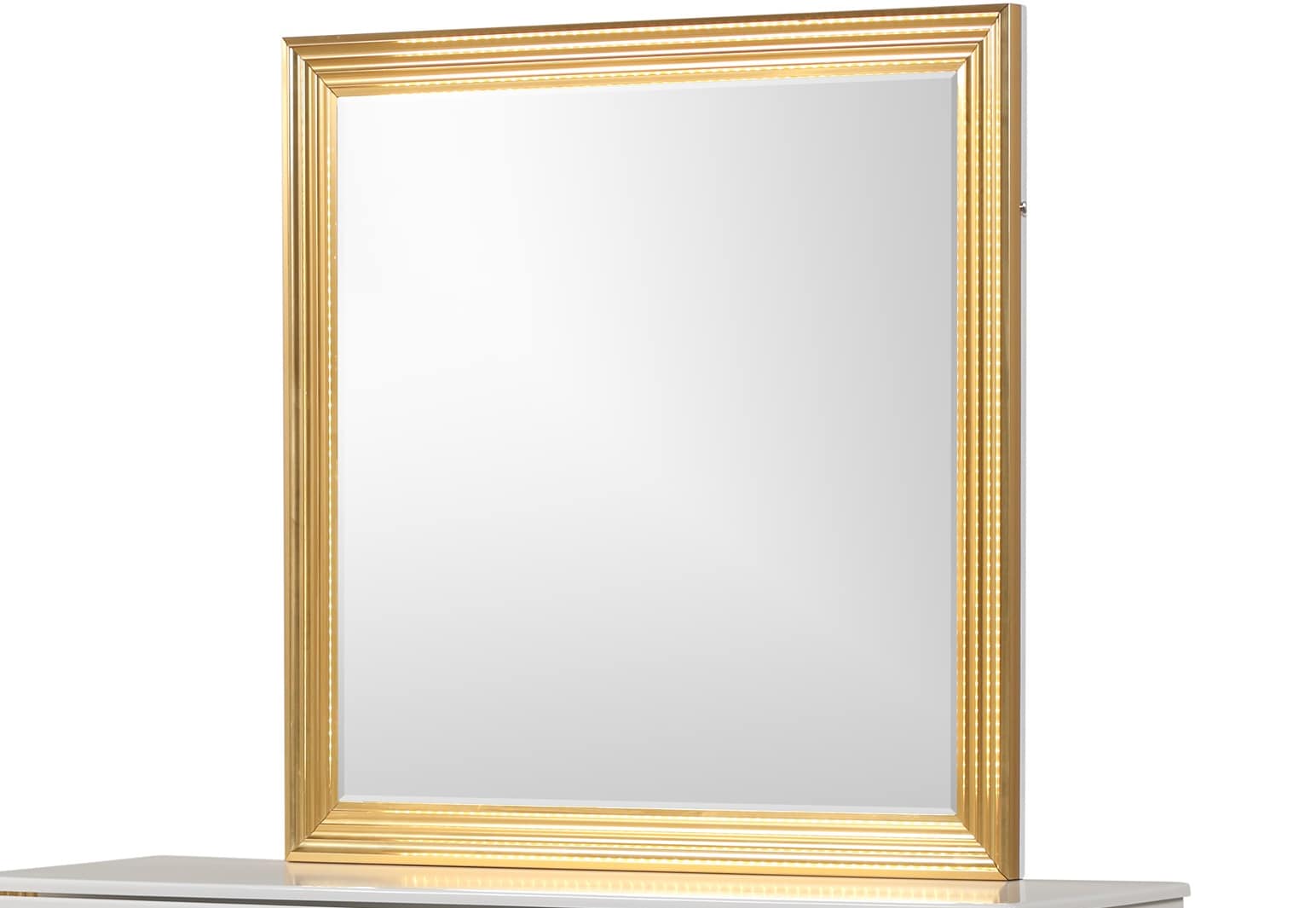 Galaxy 698781236611 46.06-in W x 5.51-in H Rectangle Gold Framed Vanity Mirror