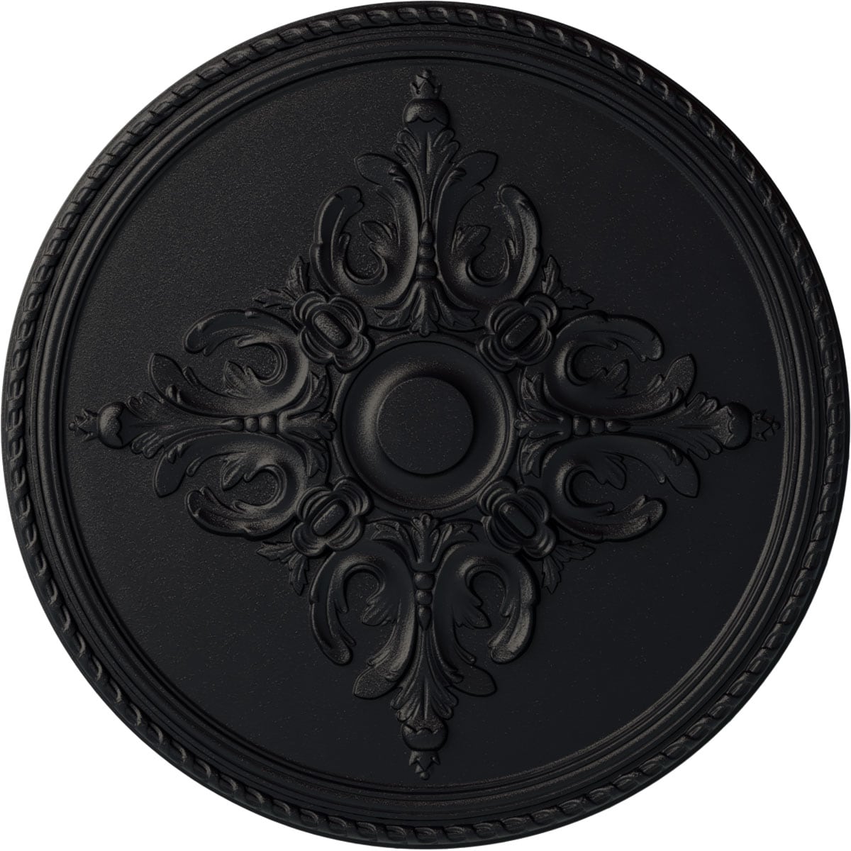 Ekena Millwork CM40MISGS Milton 40.625-in W x 40.625-in L Painted Steel Gray Polyurethane Whole Ceiling Medallion