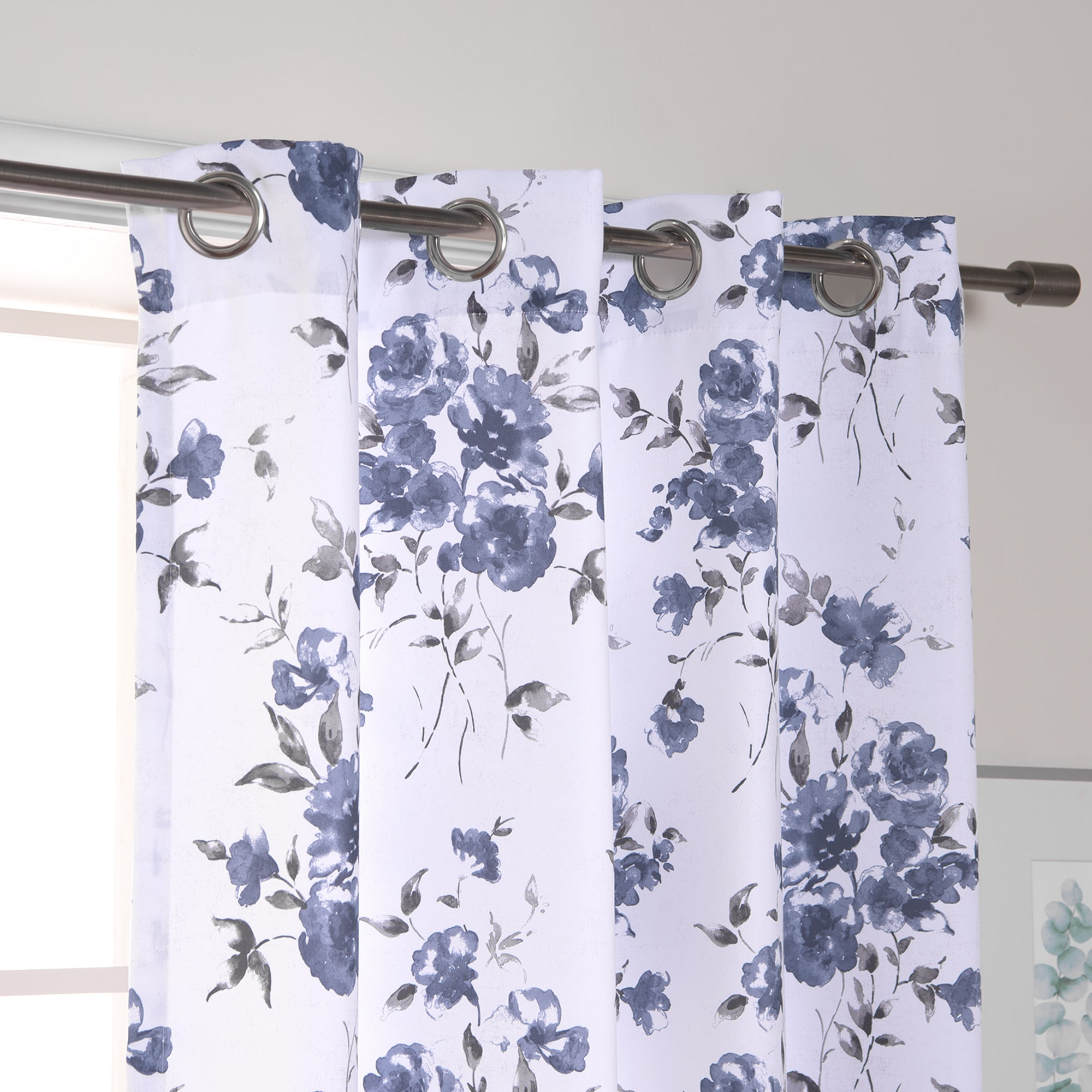 Best Home Fashion SIL-NR-WC-RSE-84-NAV curtains - View #5