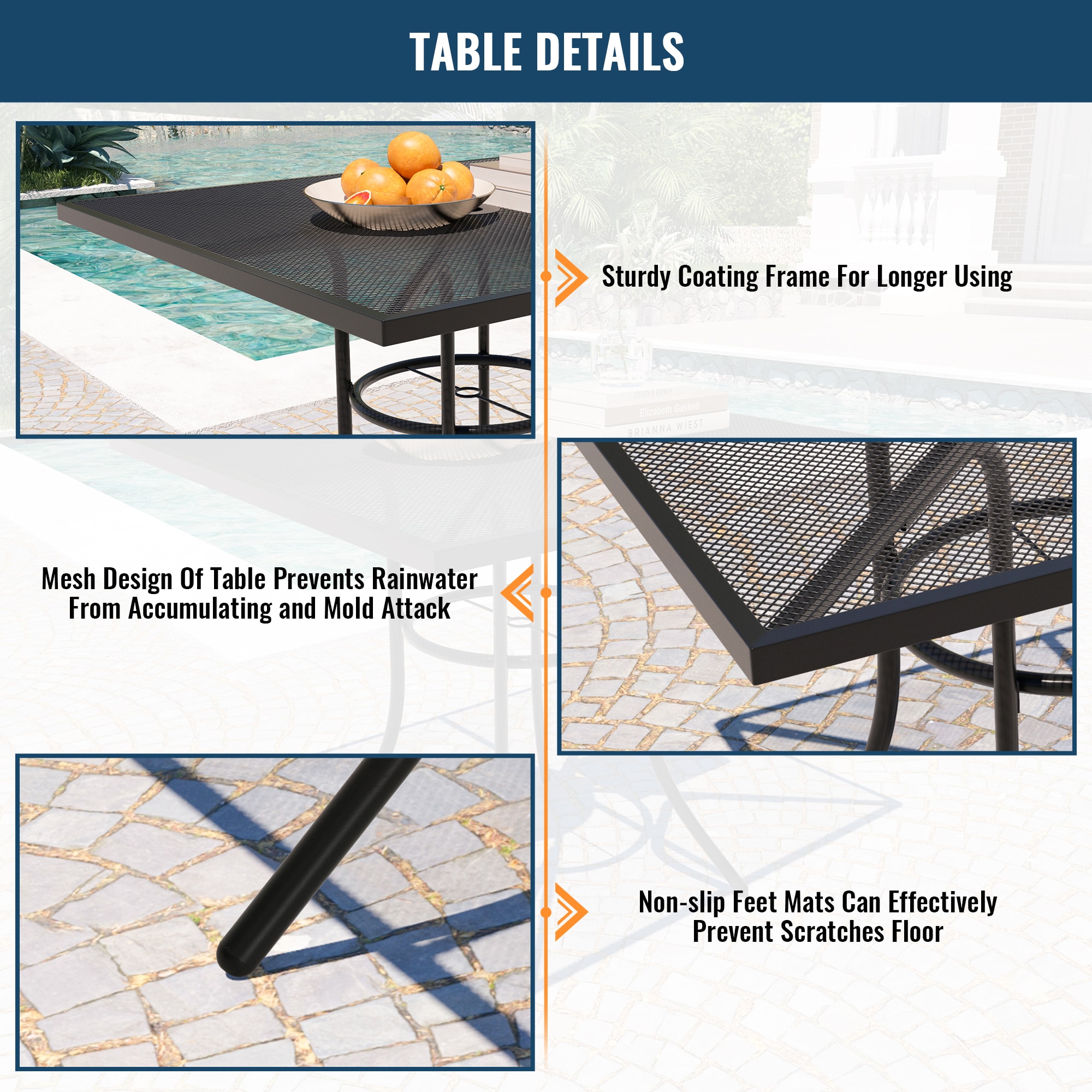 Clihome CL-07SL4C1TSQBL Patio-Dining-Sets - View #9