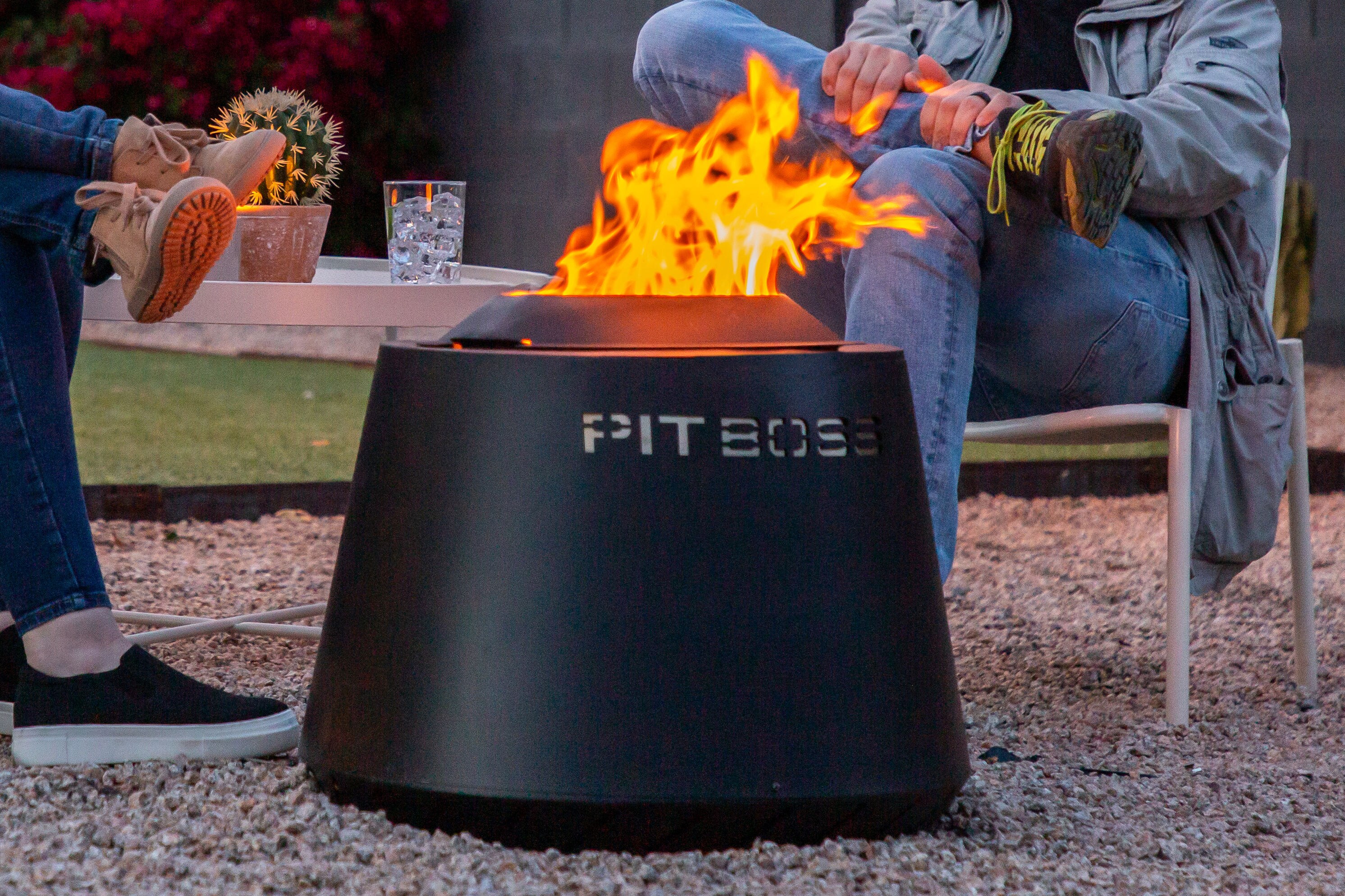 Pit Boss 228 In W High Temp Black Sand Steel Wood Burning Fire Pit In