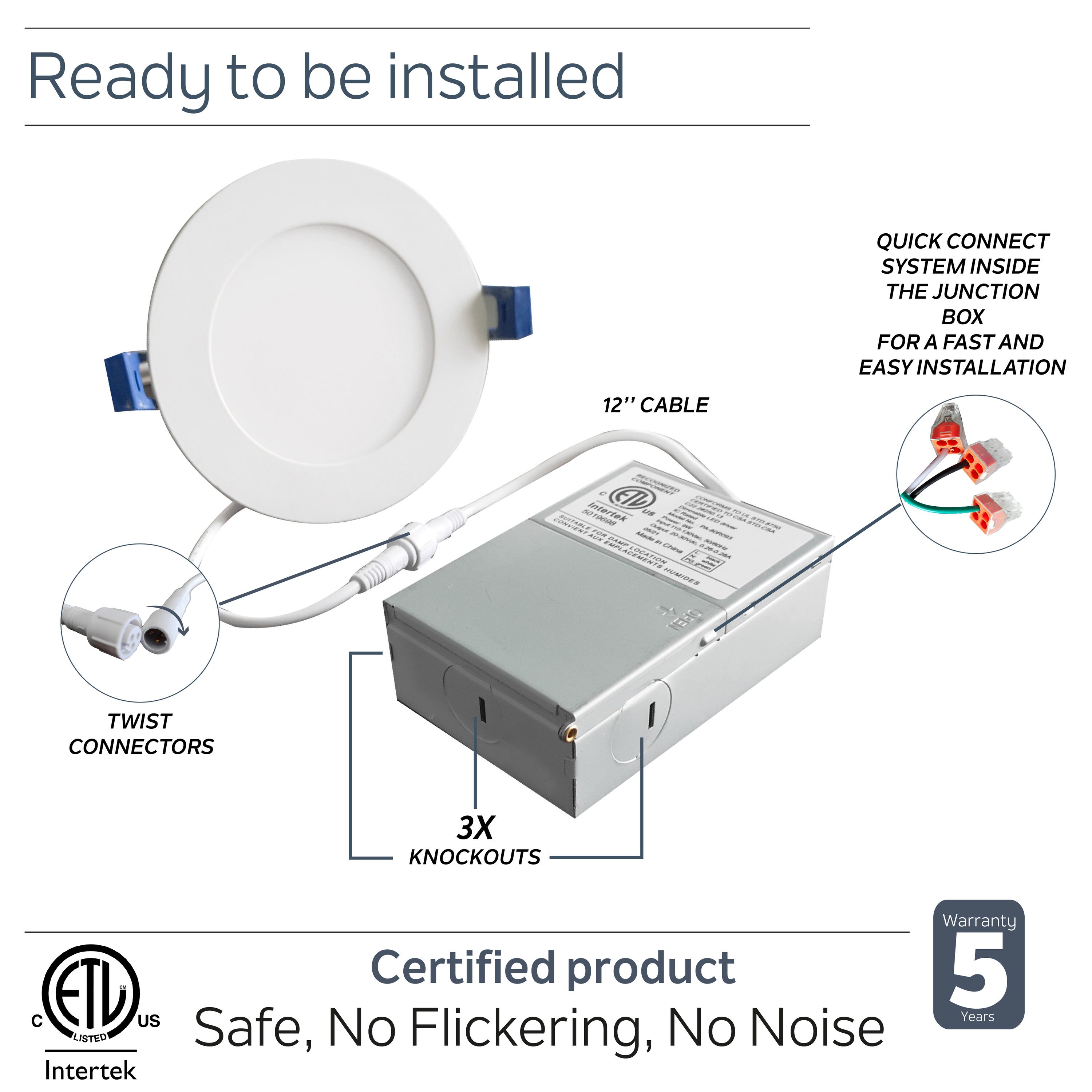 NADAIR SL3-450-WH4KBK Recessed-Kits - View #4