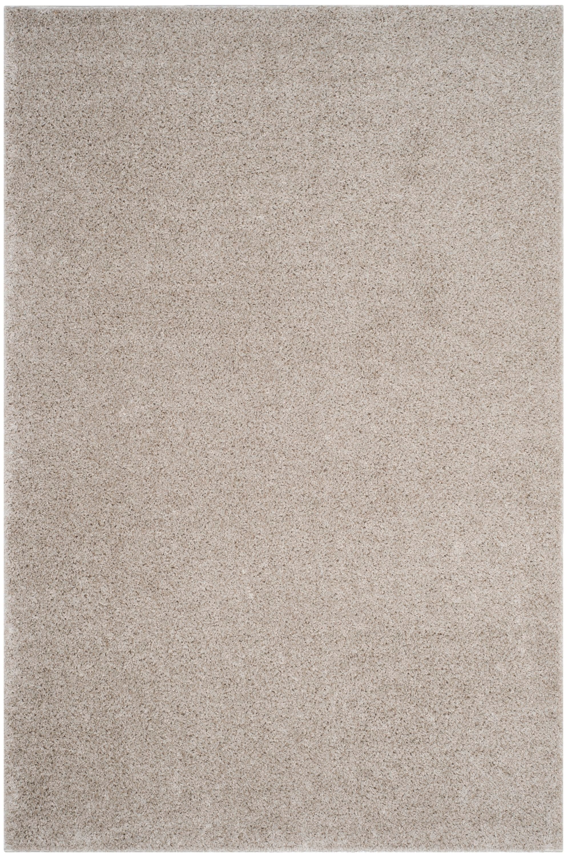 Linen 4' x 6' Solid Shag Area Rug