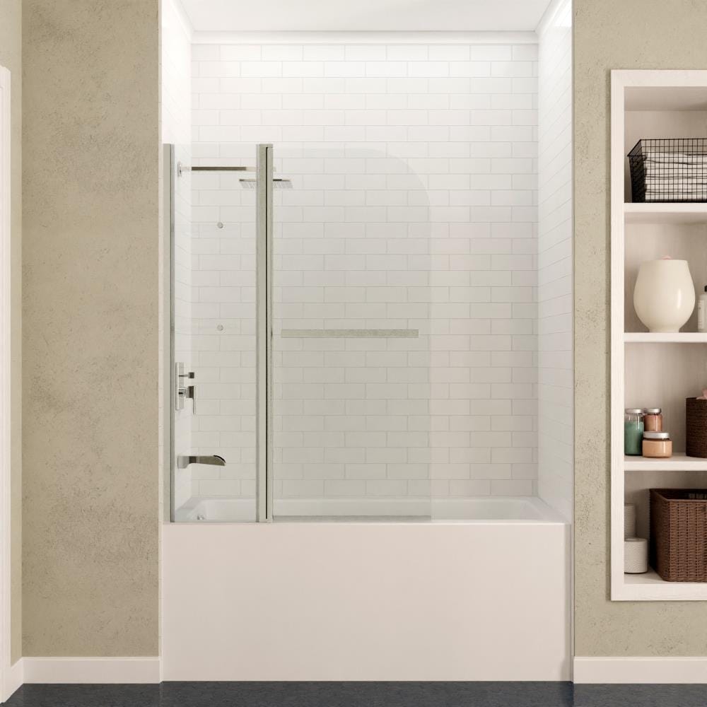 Galleon 48" x 58" Brushed Nickel Frameless Tub Door