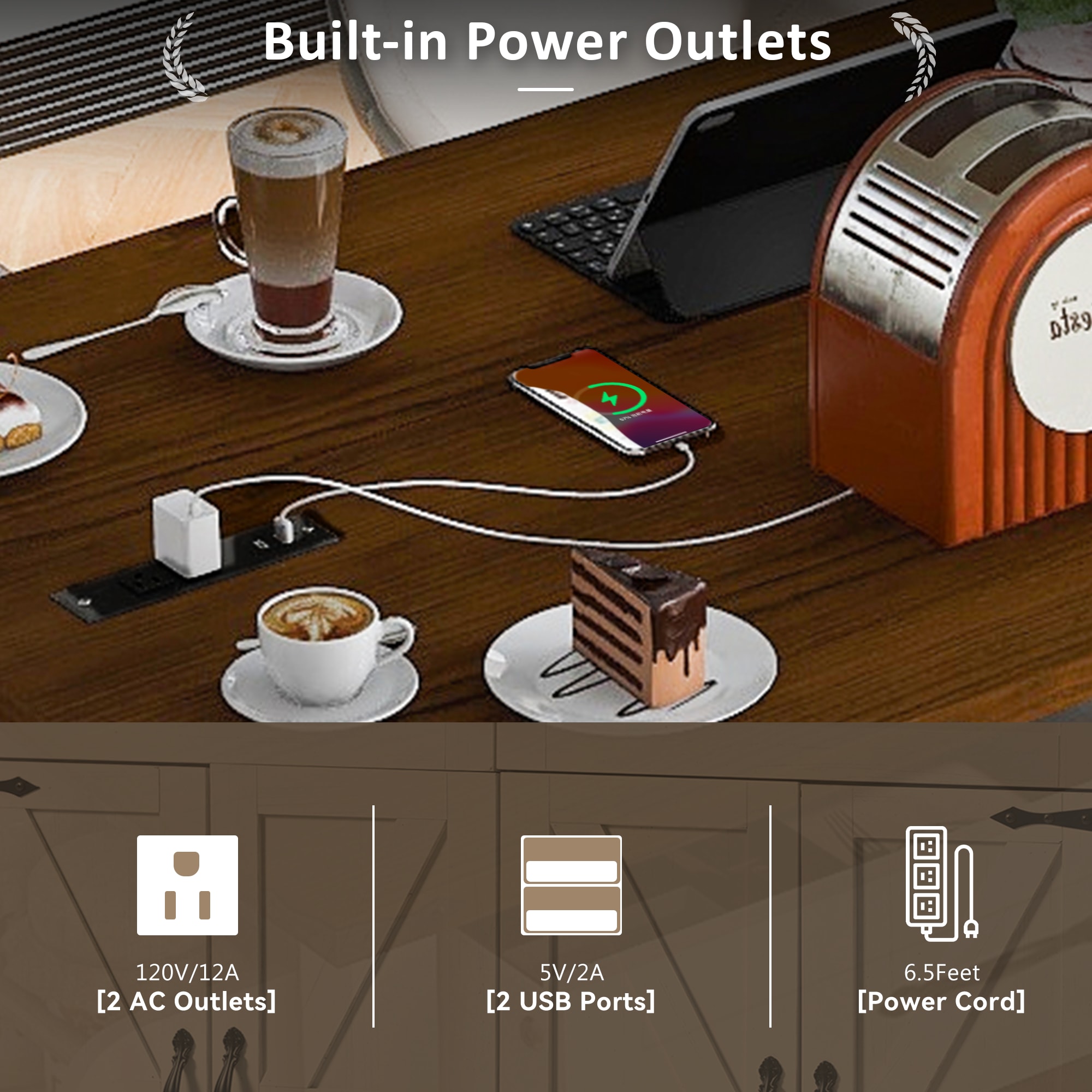 Kahomvis KK-QPO2-4W Kitchen-Furniture - View #7