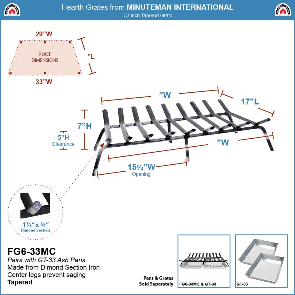 Minuteman International FG6-33MC Fireplace-Grates - View #2
