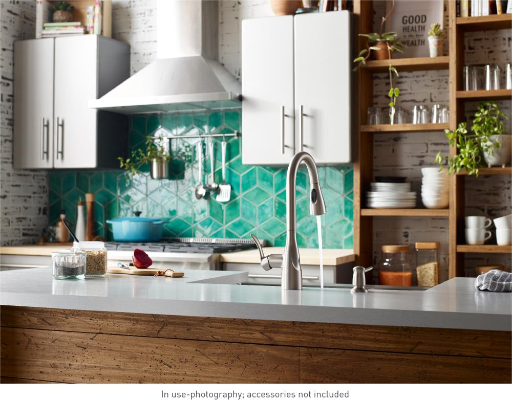 Pastel Turquoise And Polished Nickel Recall The Sea In This Kitchen