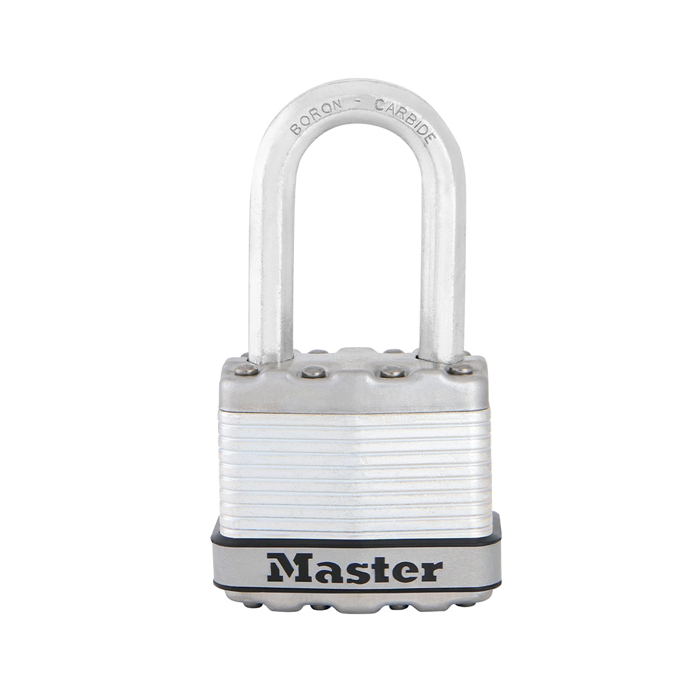 Master Lock Safety Home Security Laminated Stainless Steel Keyed Padlock Shackle 