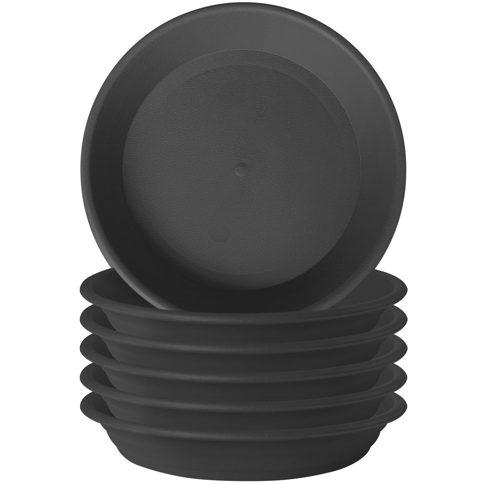 ITOPFOX -  6 pcs Plastic Plant Saucer 5 inch Thick Durable Water Catcher Tray for Indoor Outdoor ...