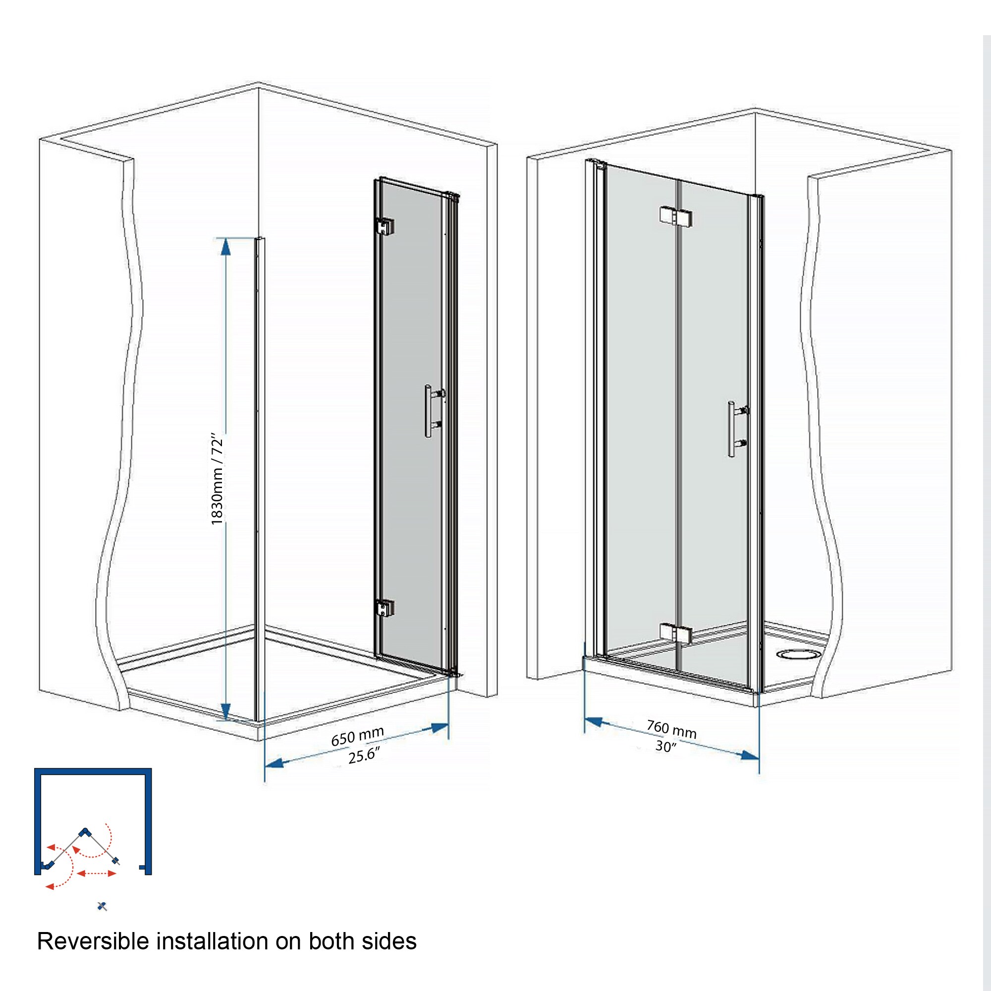AAZJ JBF-W1675P368645 Shower-Doors - View #15