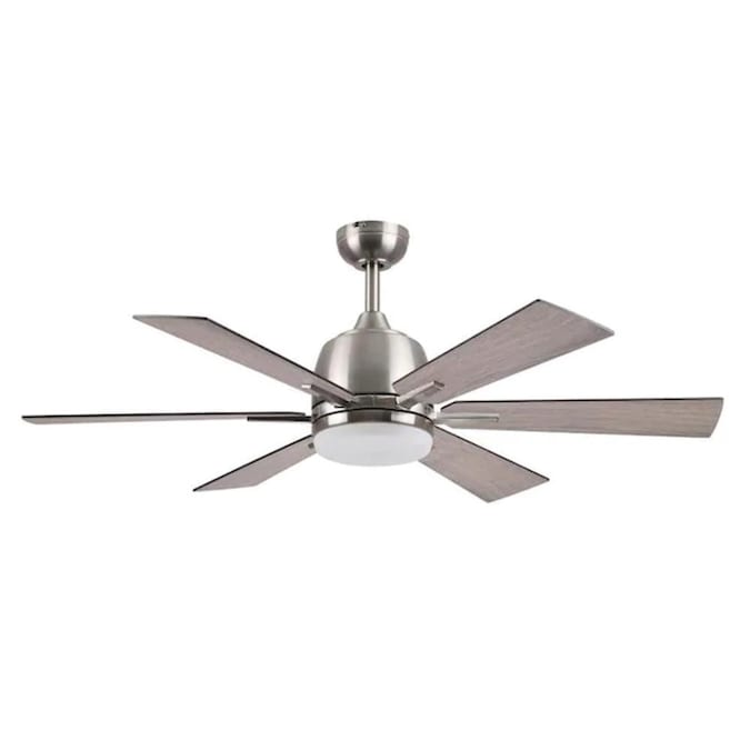 Harbor Breeze Bradbury 48 In Brushed Nickel Led Indoor Ceiling Fan With Light And Remote 6 Blade The Fans Department At Com - Harbor Breeze Ceiling Fan Light Not Bright