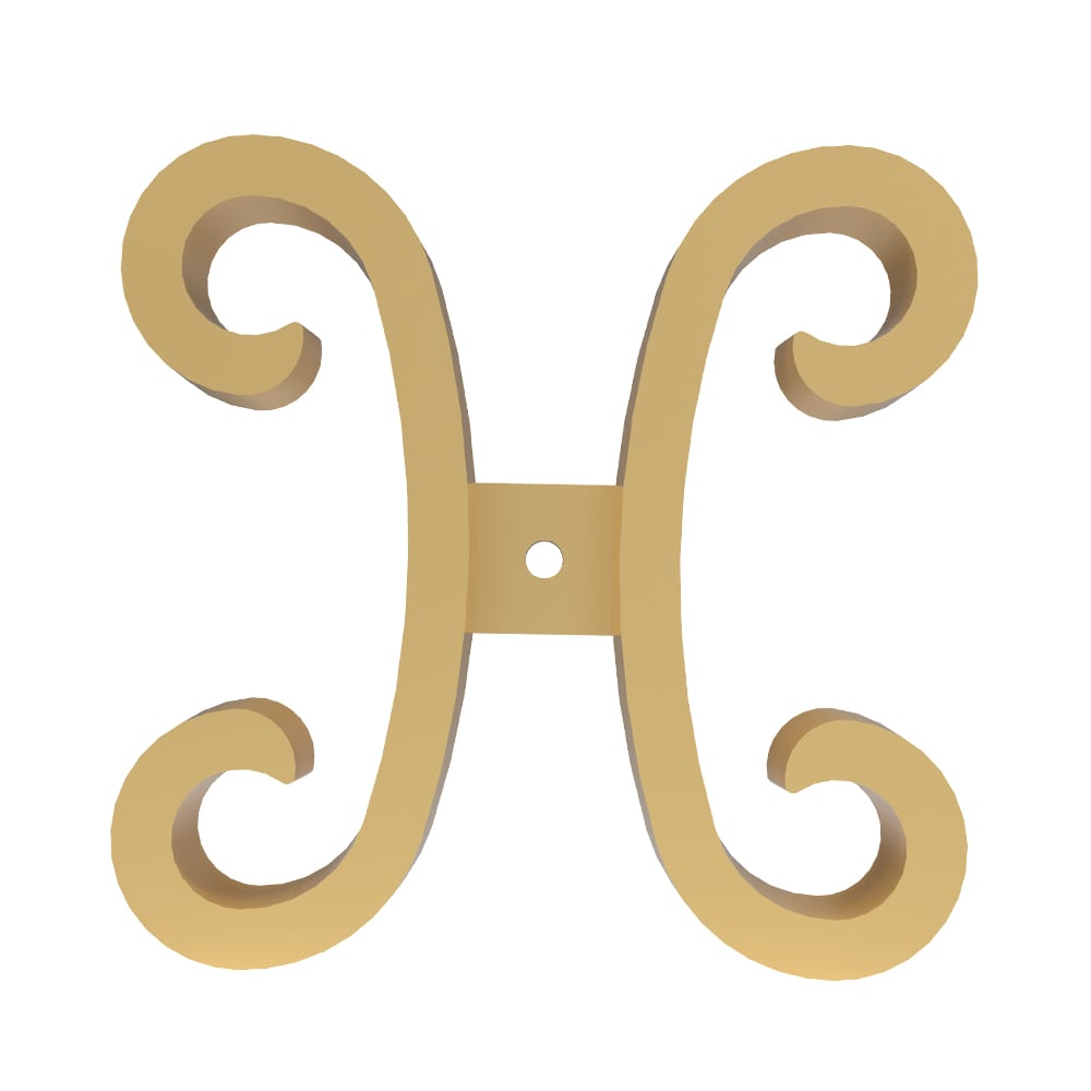 Freedom 73022613 0.8-Inches Bronze Metal Butterfly scroll For Metal fence