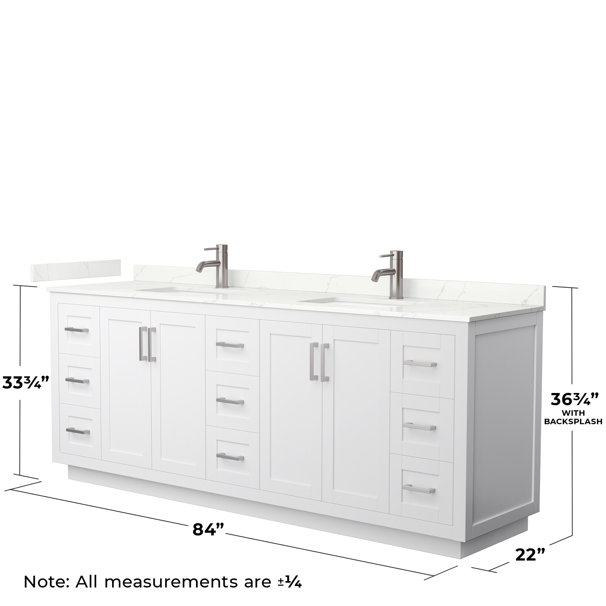 Wyndham Collection WCF292984DWHGTUNSM70 Bath-Vanity-Combo - View #6