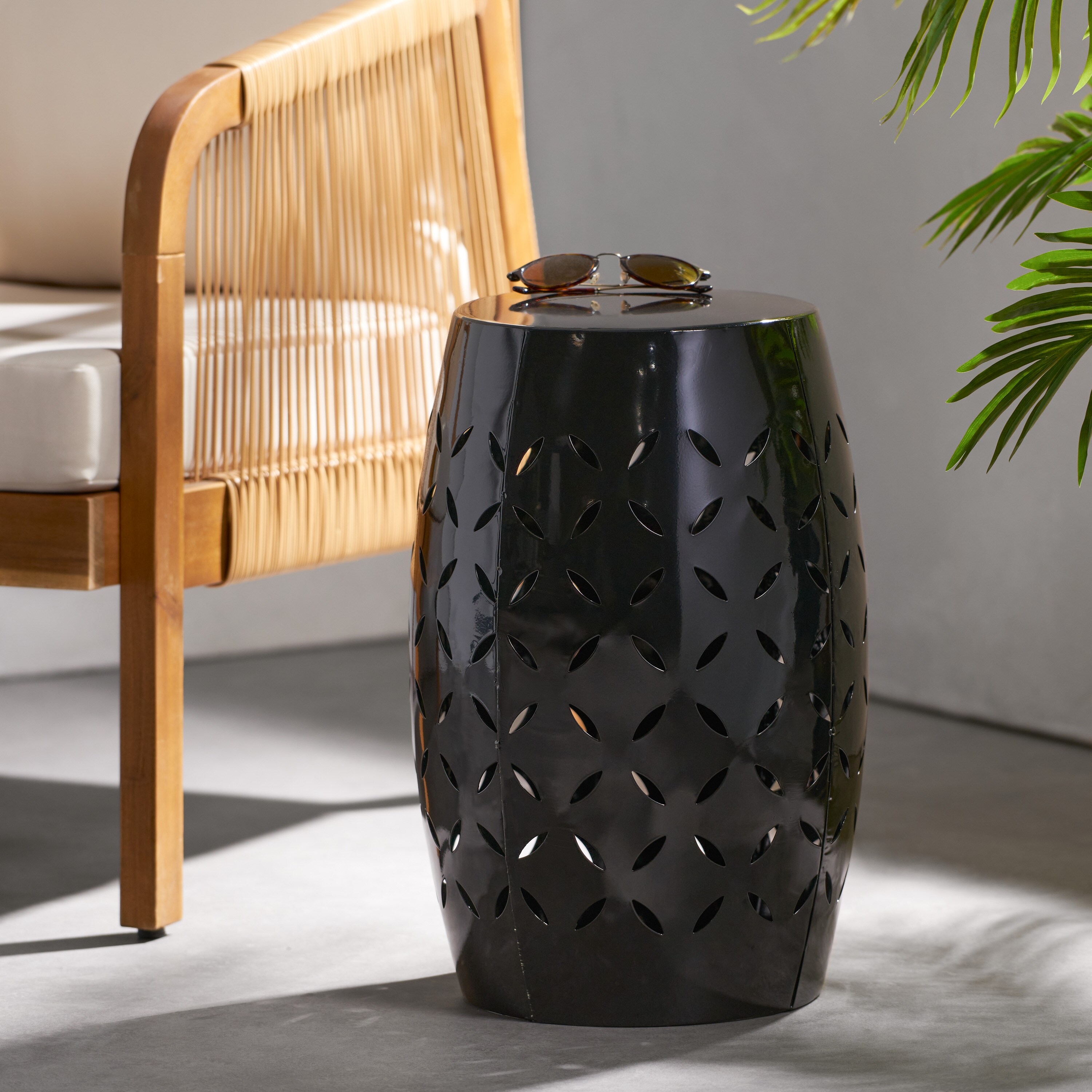 AHIOU HOME ZAAHG-61305.00BLKGS Garden-Stools - View #3