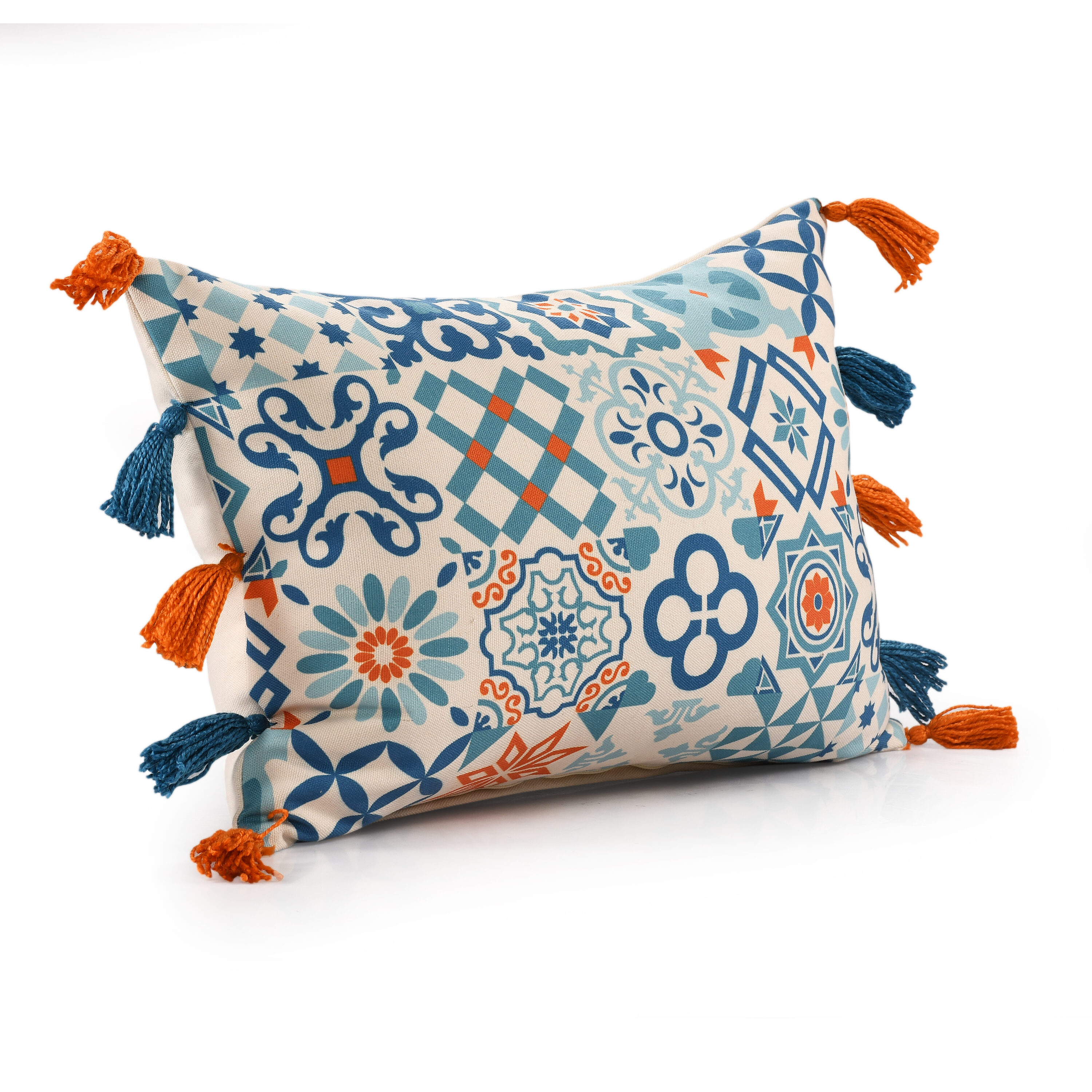 Teal and hotsell orange decorative pillows