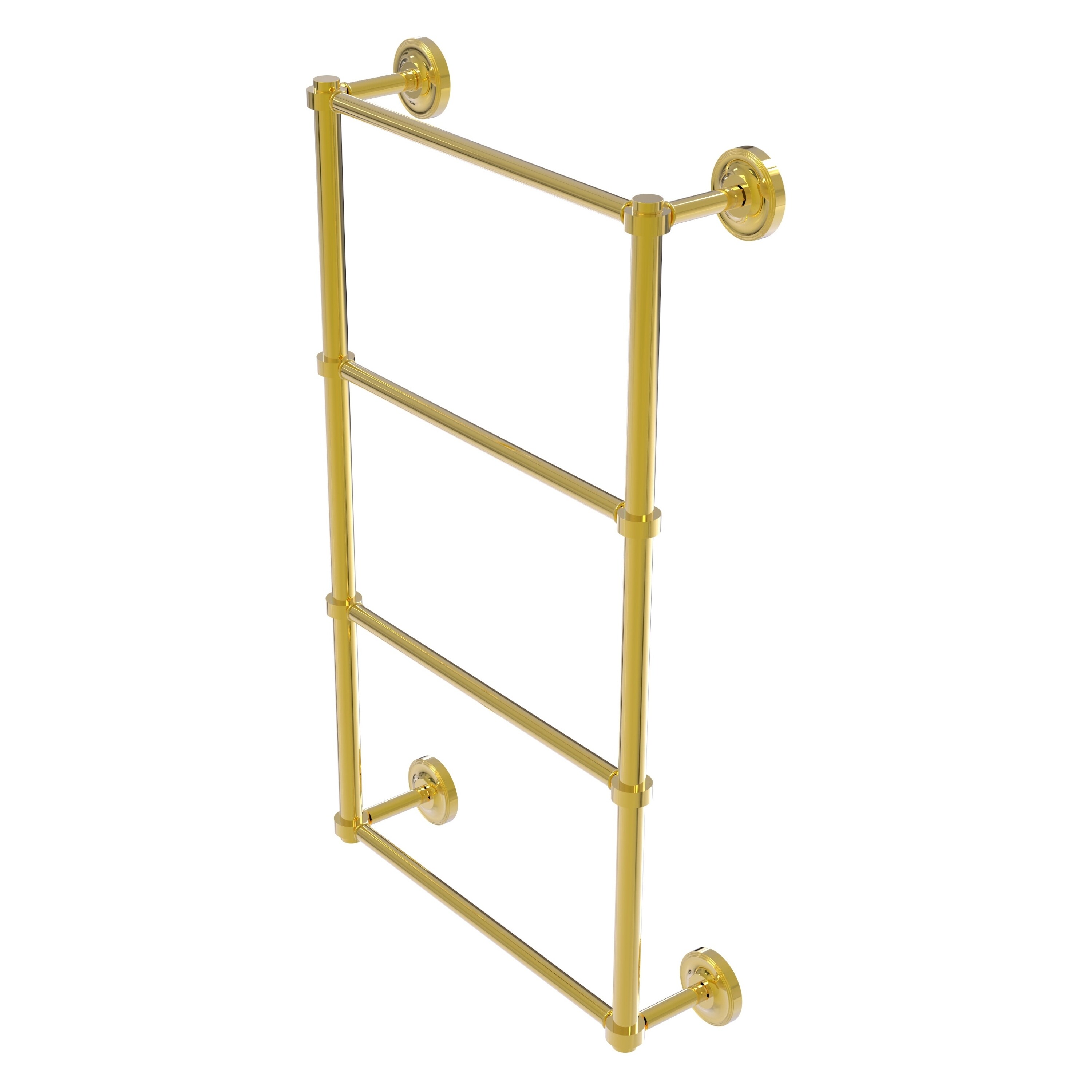 Allied Brass PR-28-30-PB Prestige Regal 30-in double Polished Brass Wall mount 4-tier Towel Bar
