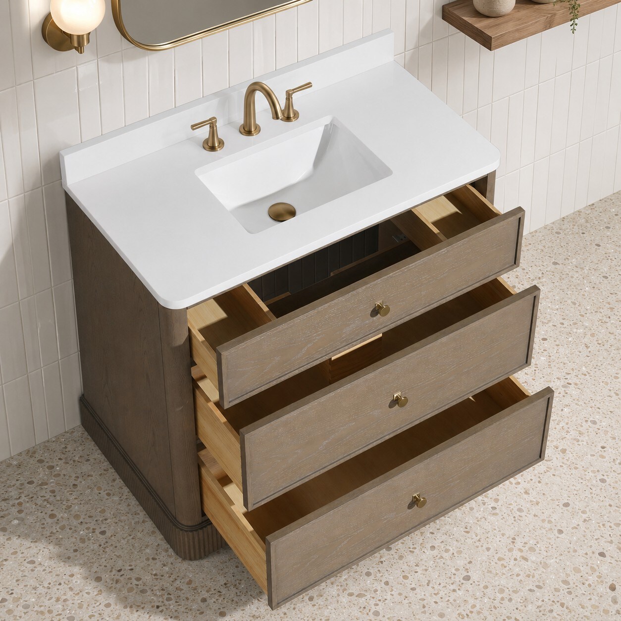 Ari Kitchen & Bath AKB-JANE-36-SMOAK Bath-Vanity-Combo - View #3