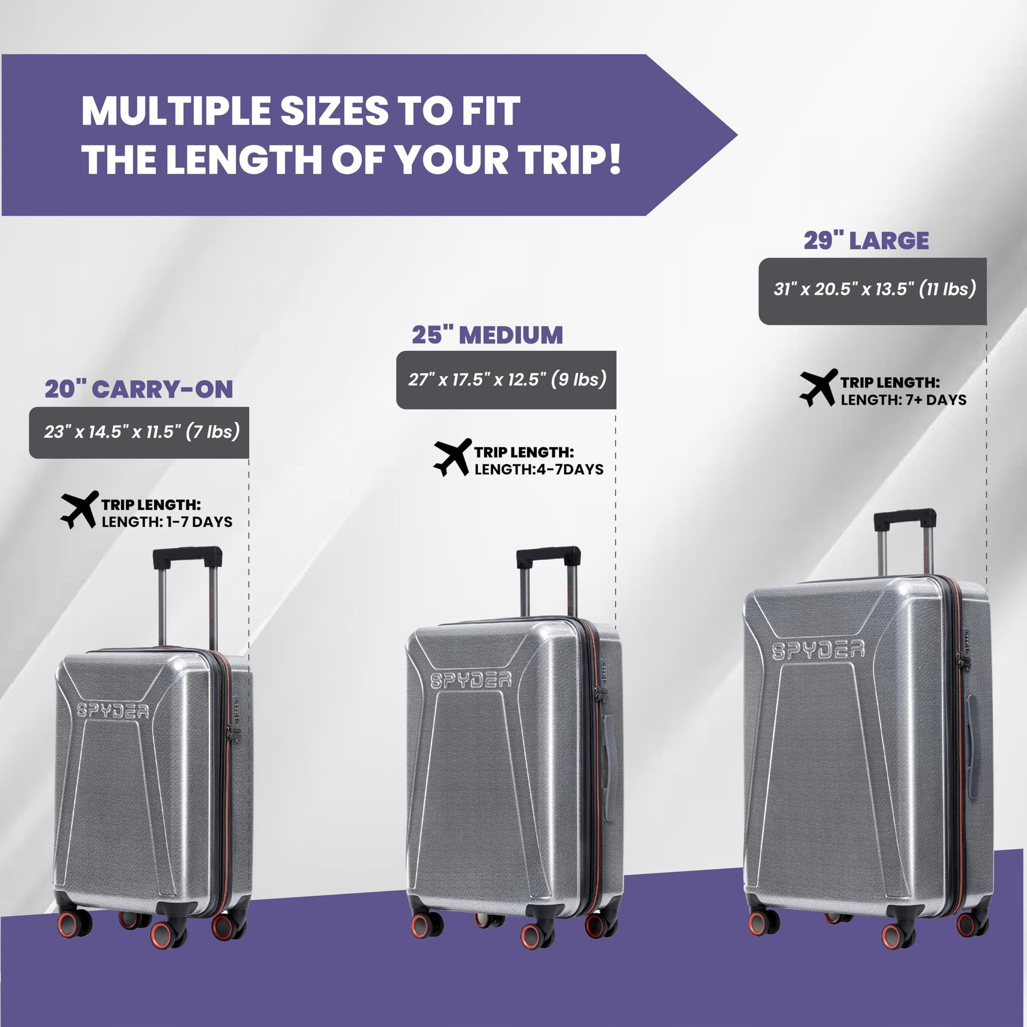 Spyder 220-29-3S-SILVER Luggage-And-Luggage-Sets - View #7