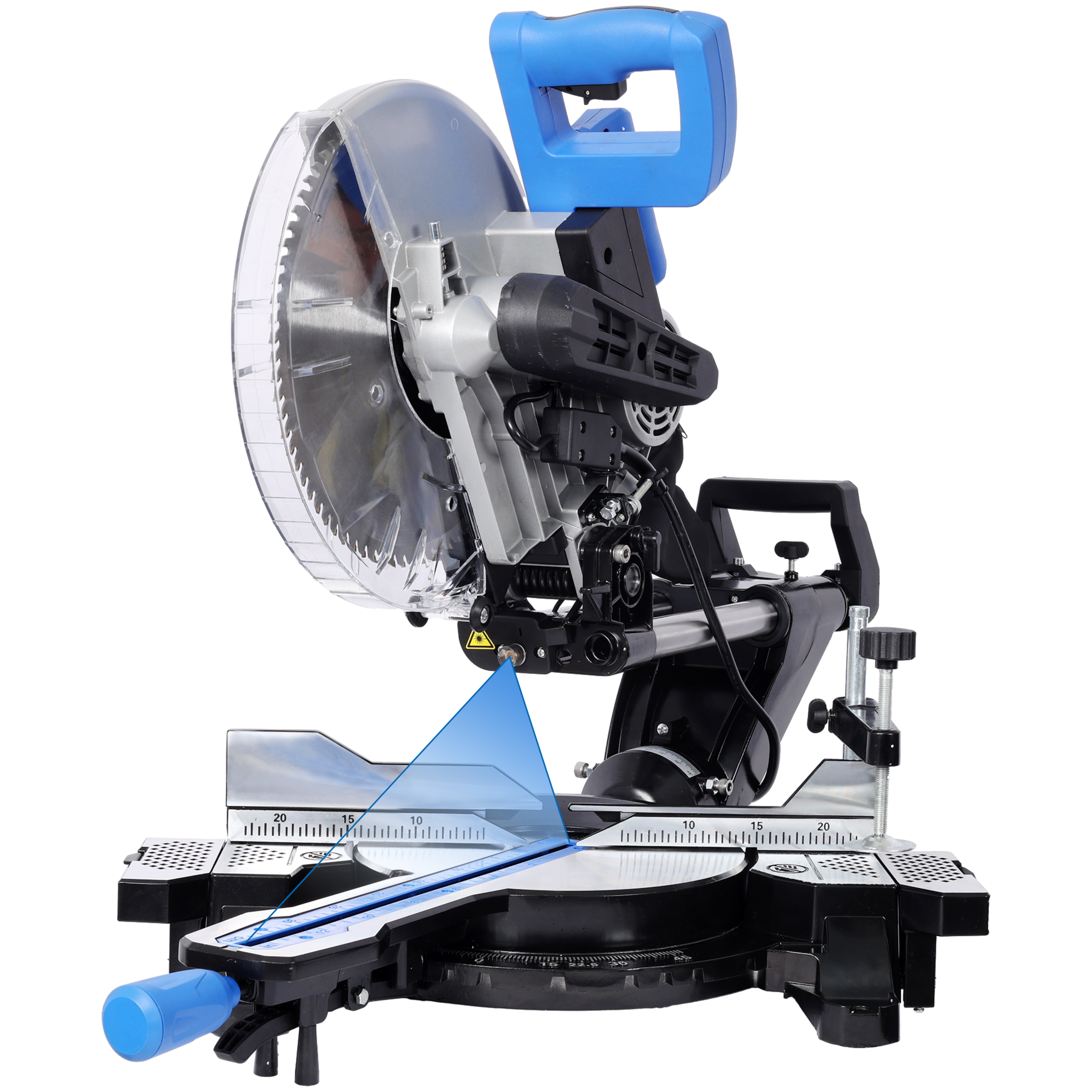 Tinyhomie 12inch Dual Bevel Sliding Miter Saw with Laser Guide 80T Blade 0-45 Bevel 15Amp Miter Saw with Extension Table 4.2x13in Cutting Capacity #LW-JA-310050W465P