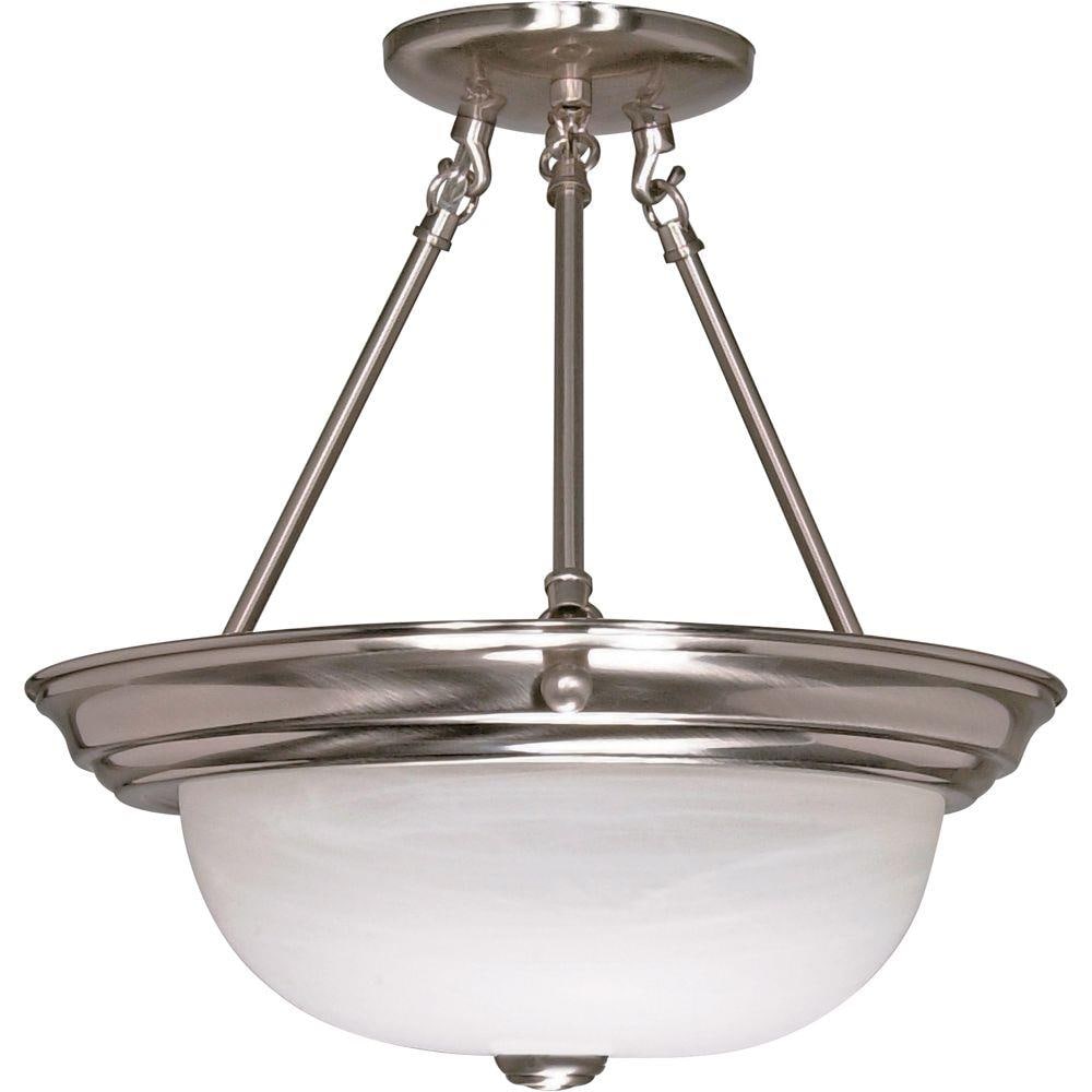  LW-SC528158 3-Light 15.25-in Brushed Nickel Semi-Flush mount light