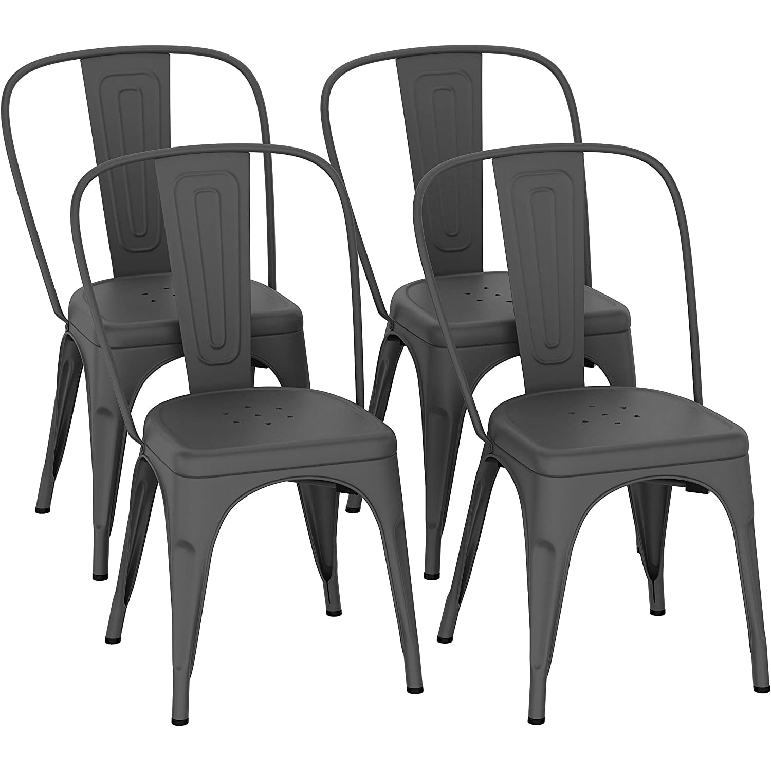 CASAINC YY0001A-GR Set of 4 Contemporary/Modern Side Chair (Metal Frame)