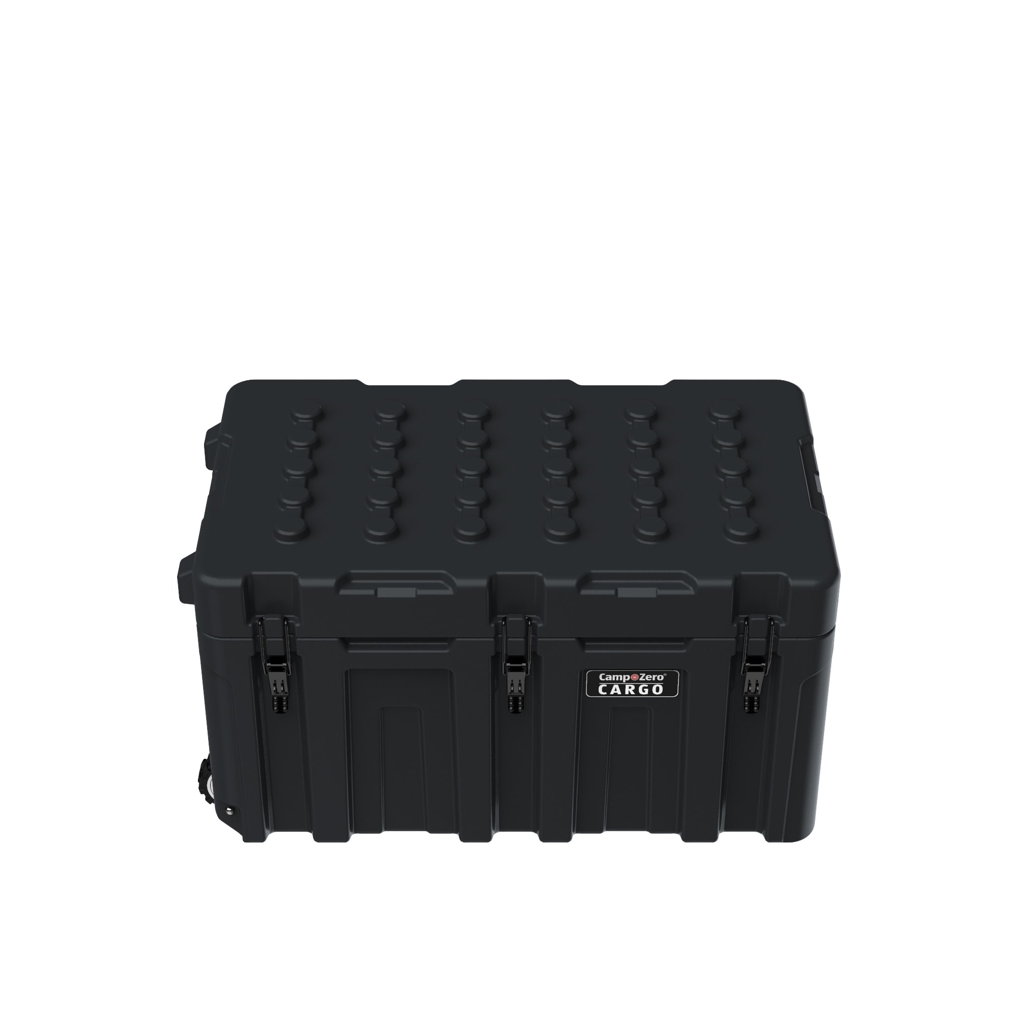 Extra Large Black Heavy Duty Rolling Storage Tote with Latching Lid