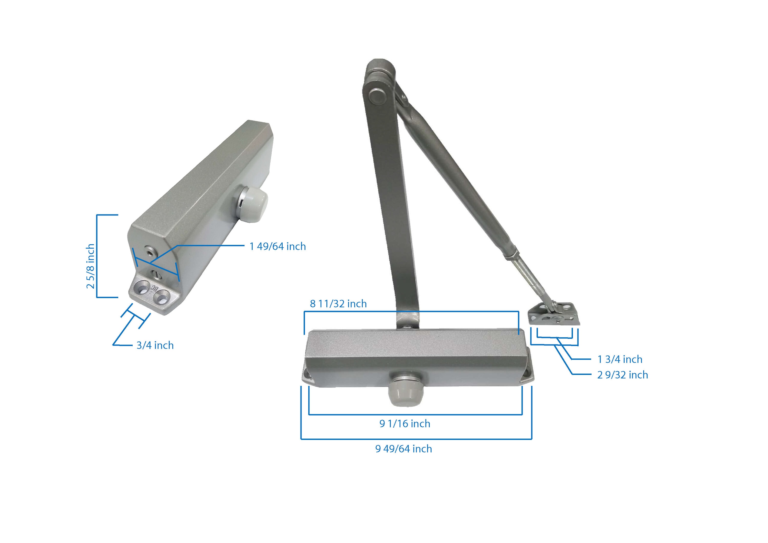 Global Door Controls TC2201ADAPACOVSXNAL Door-Closures - View #5