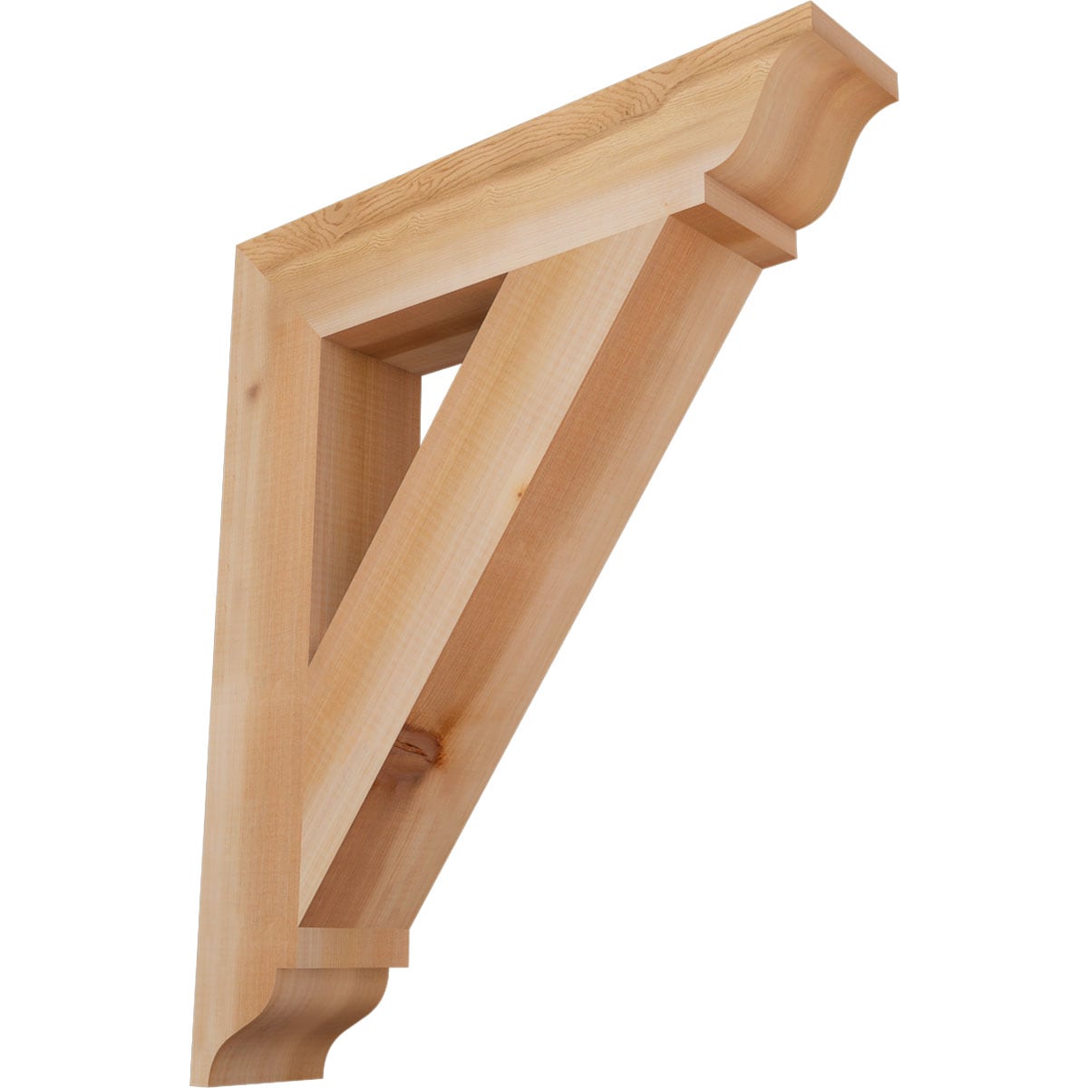 Ekena Millwork BKT04X20X24TRA01SWR Traditional traditional smooth 3-1/2-in x 20-in x 24-in Western red cedar Brown Wood Standard bracket