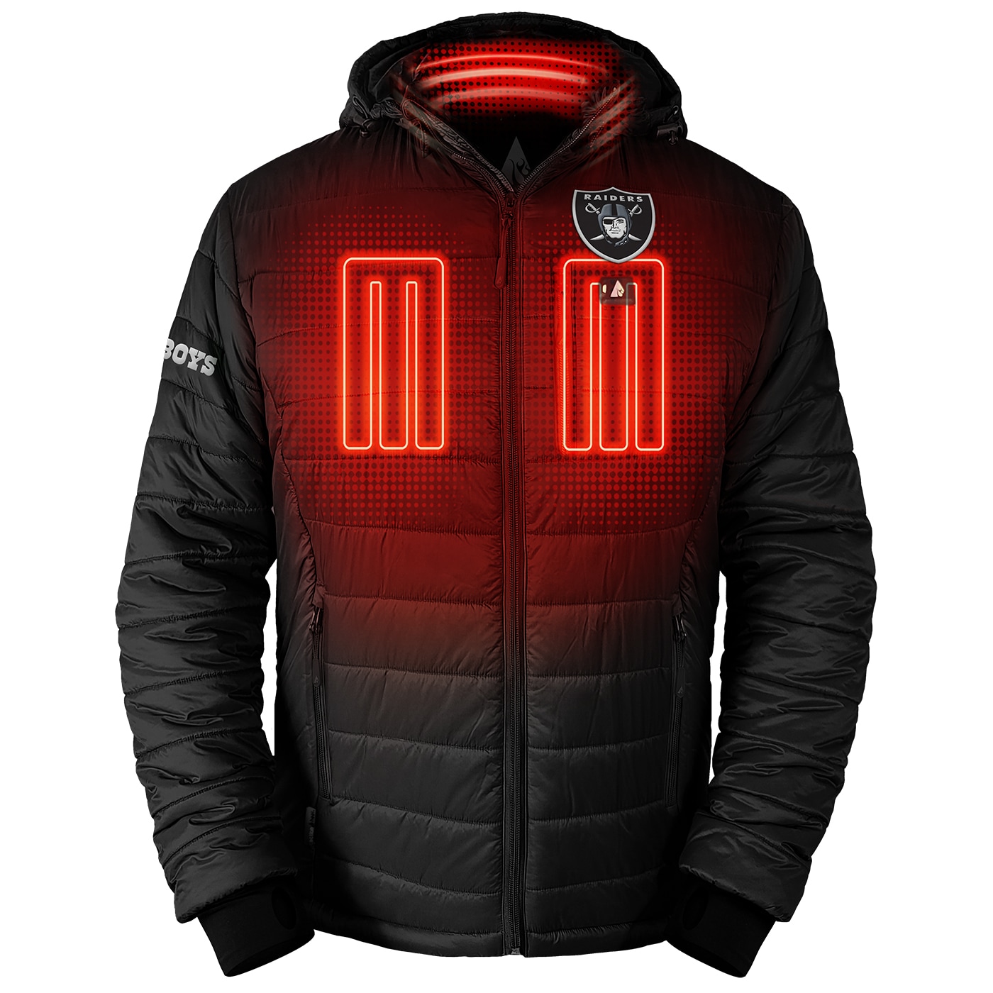 ActionHeat Men's Black Hooded Heated Insulated Jacket
