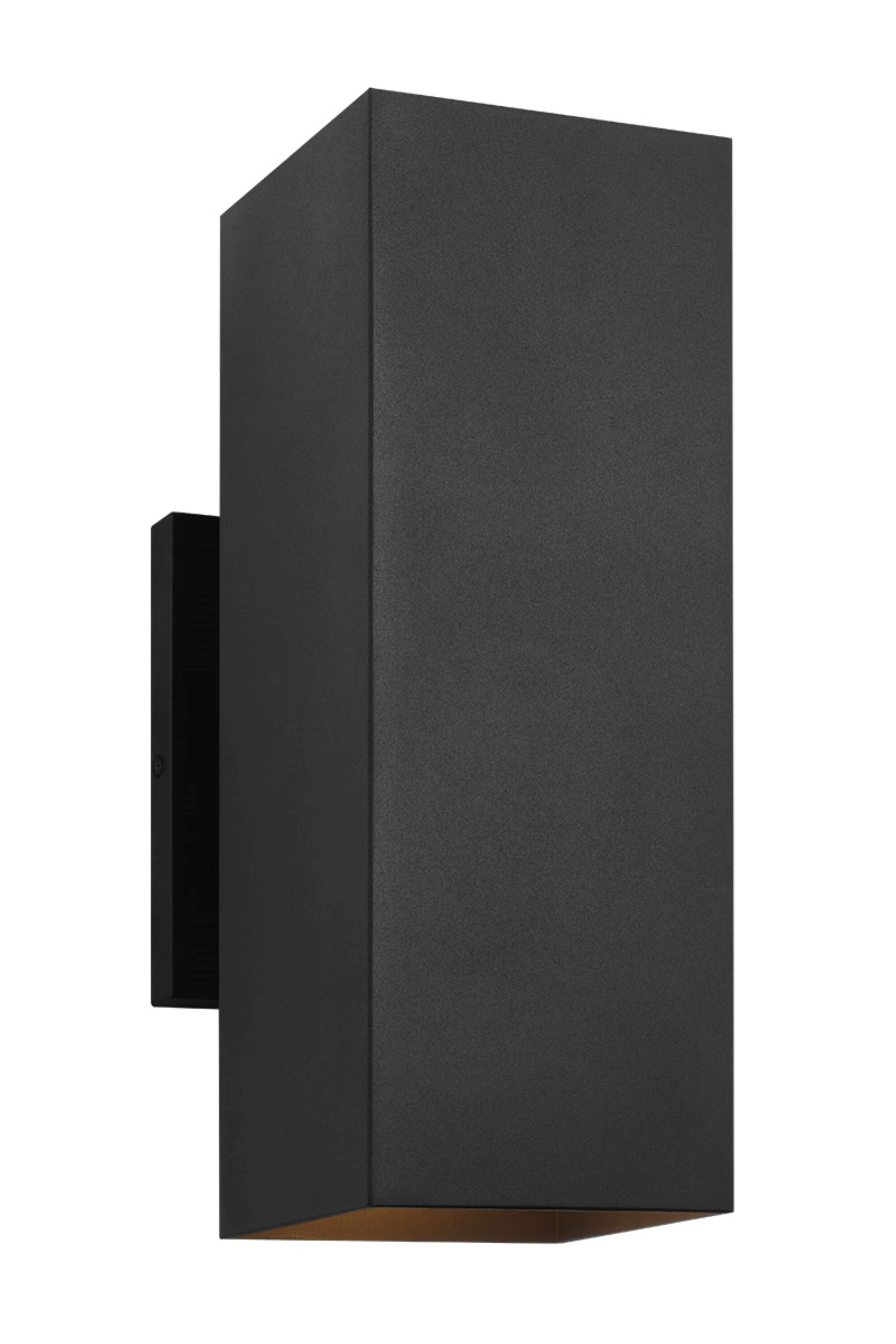 Generation Lighting SLO1112TXB Pohl 2 -Light 14.25-in H Black Hardwired Dark Sky Outdoor Wall Light