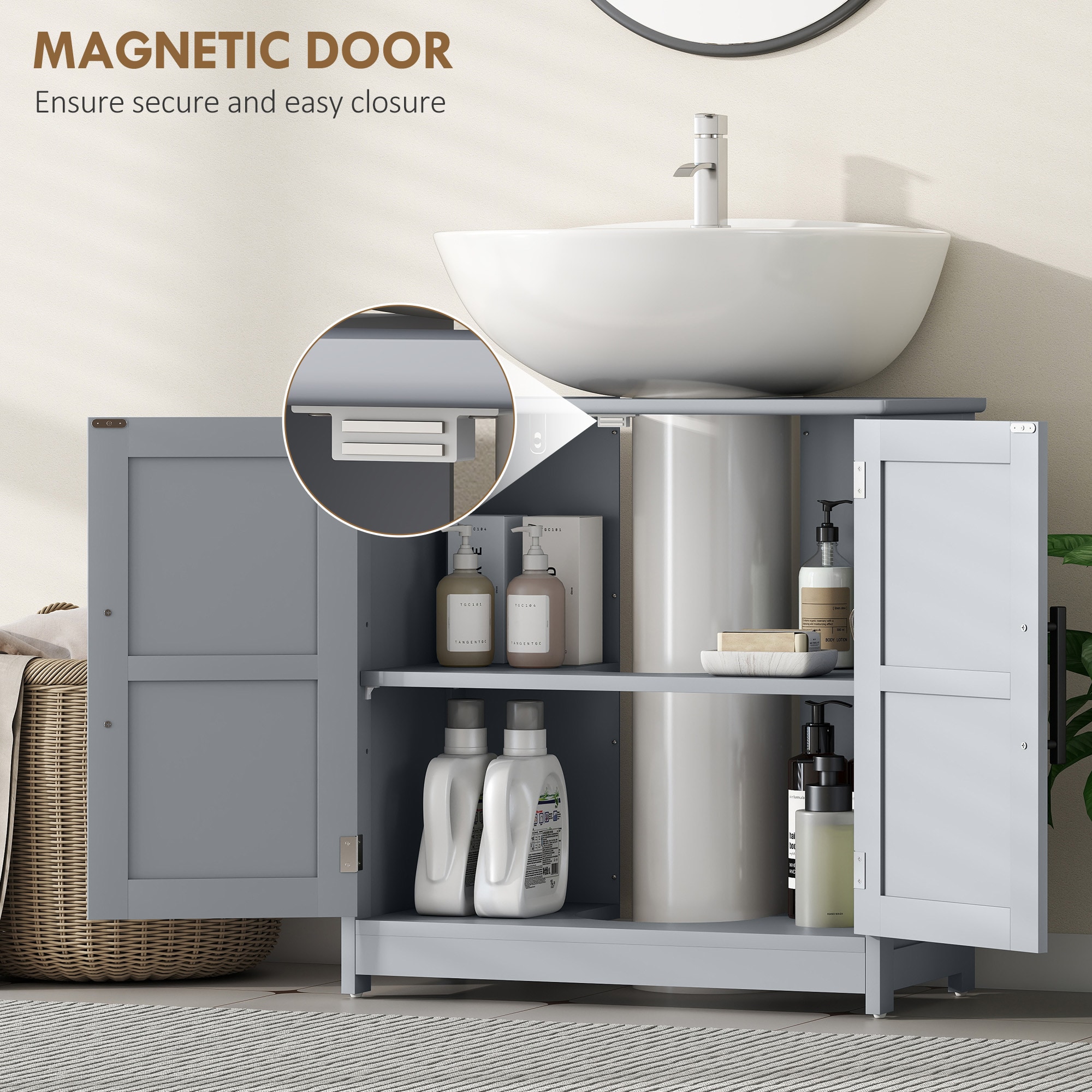 HomCom 834-791V80CG Complete-Pedestal-Lavatories - View #4