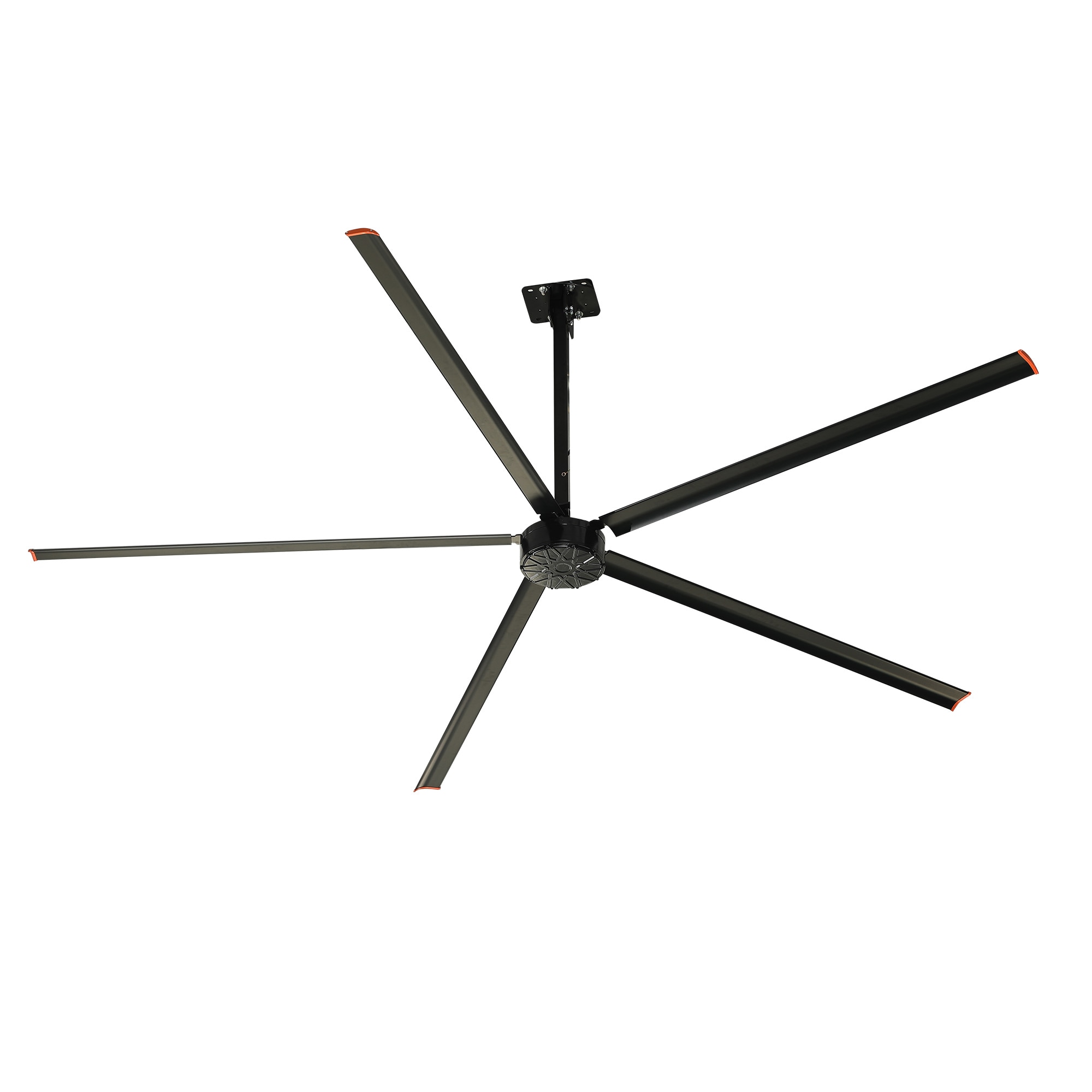 Breezary HVLS PMSM 144-in Black Ceiling Fan Without Light and Wall Control Included Sansujyuku sansujyuku.com