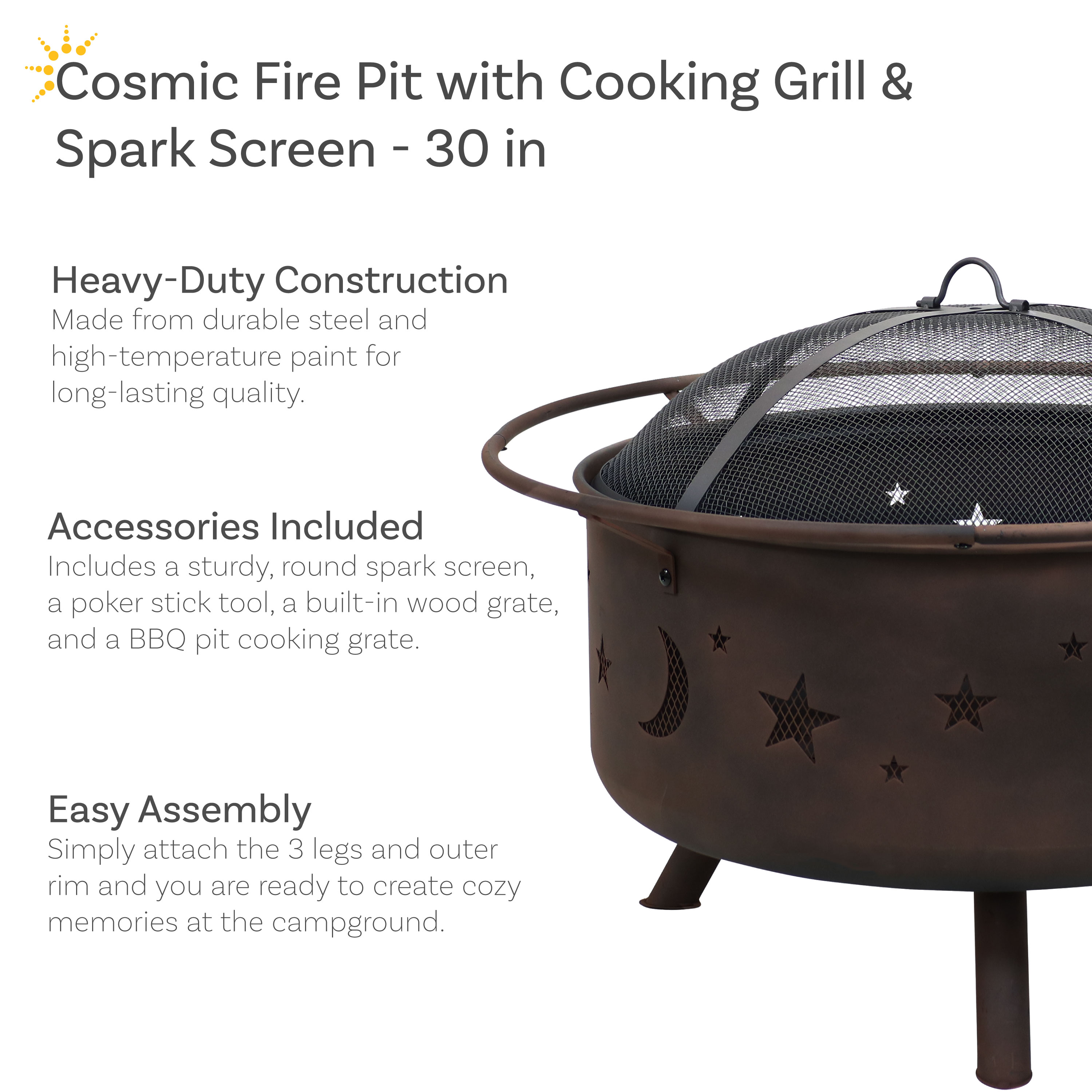 Sunnydaze Decor NB-MS201 Outdoor-Woodburning-Firepits - View #4