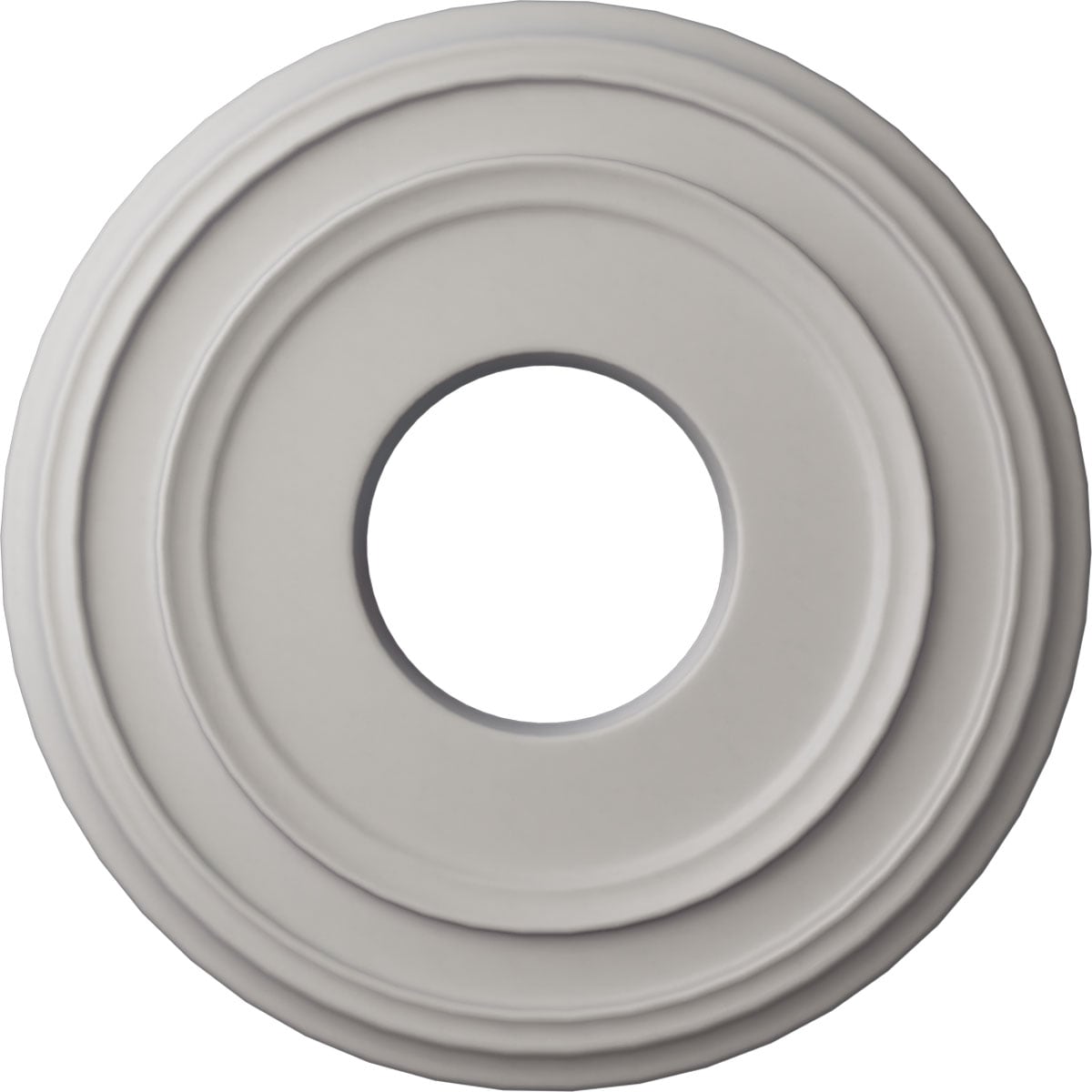 Ekena Millwork CM12CLUWF Classic 12.375-in W x 12.375-in L Painted Ultra Pure White Polyurethane Whole Ceiling Medallion