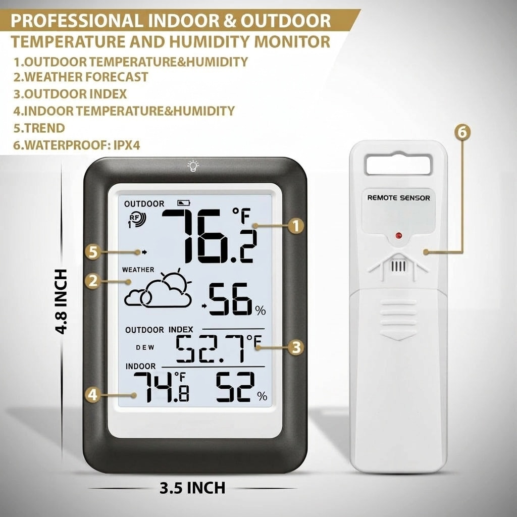Justincity L05JT10062 Thermometer-Clock - View #6