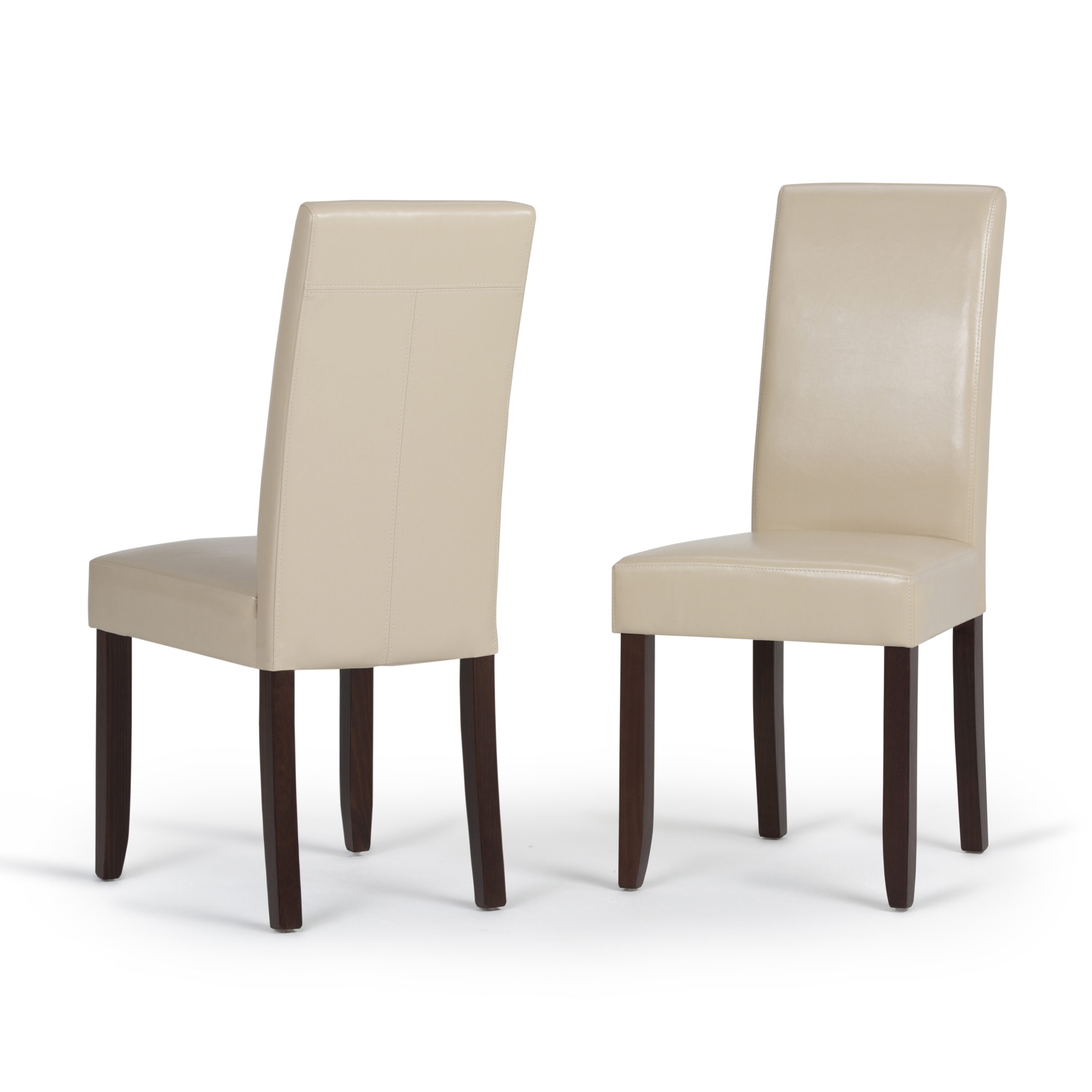 Blisstyle Acadian Parson Dining Chair Set of 2 Satin Cream Modern Farmhouse Dining Chairs
