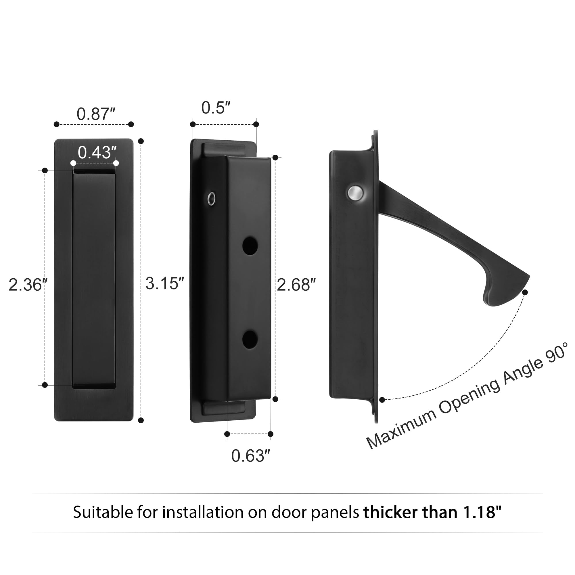 Numhew NHDREW42111 Pocket-Door-Pulls - View #3
