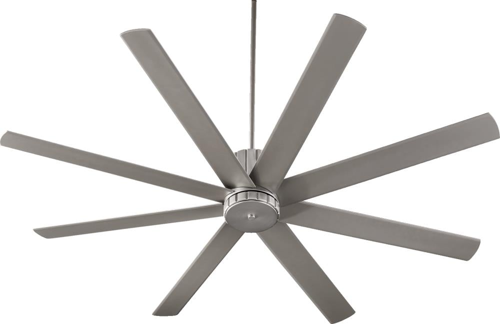 Quorum International 96728-65 Proxima 72-in Satin Nickel Indoor Ceiling Fan and Remote (8-Blade)