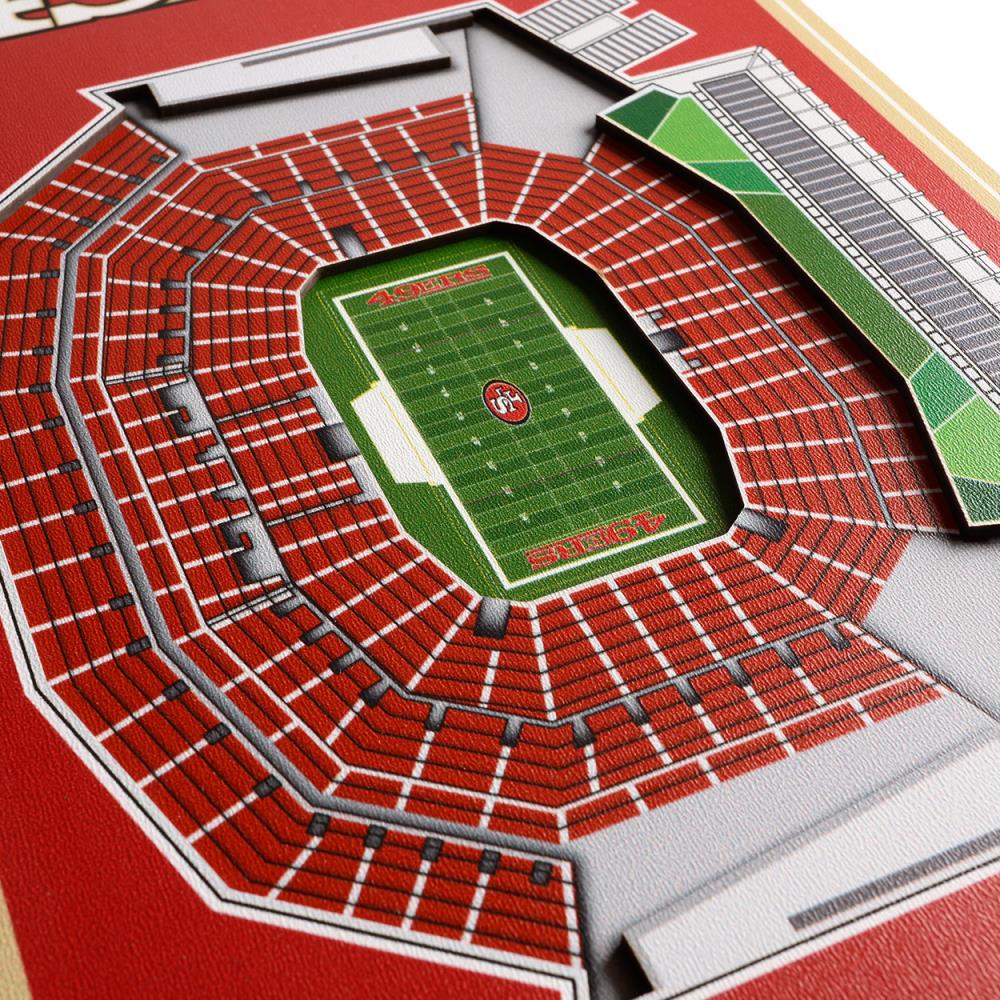 StadiumViews San Francisco 49ers 32-in H x  W Sports Wood 3D Art in  the Wall Art department at 