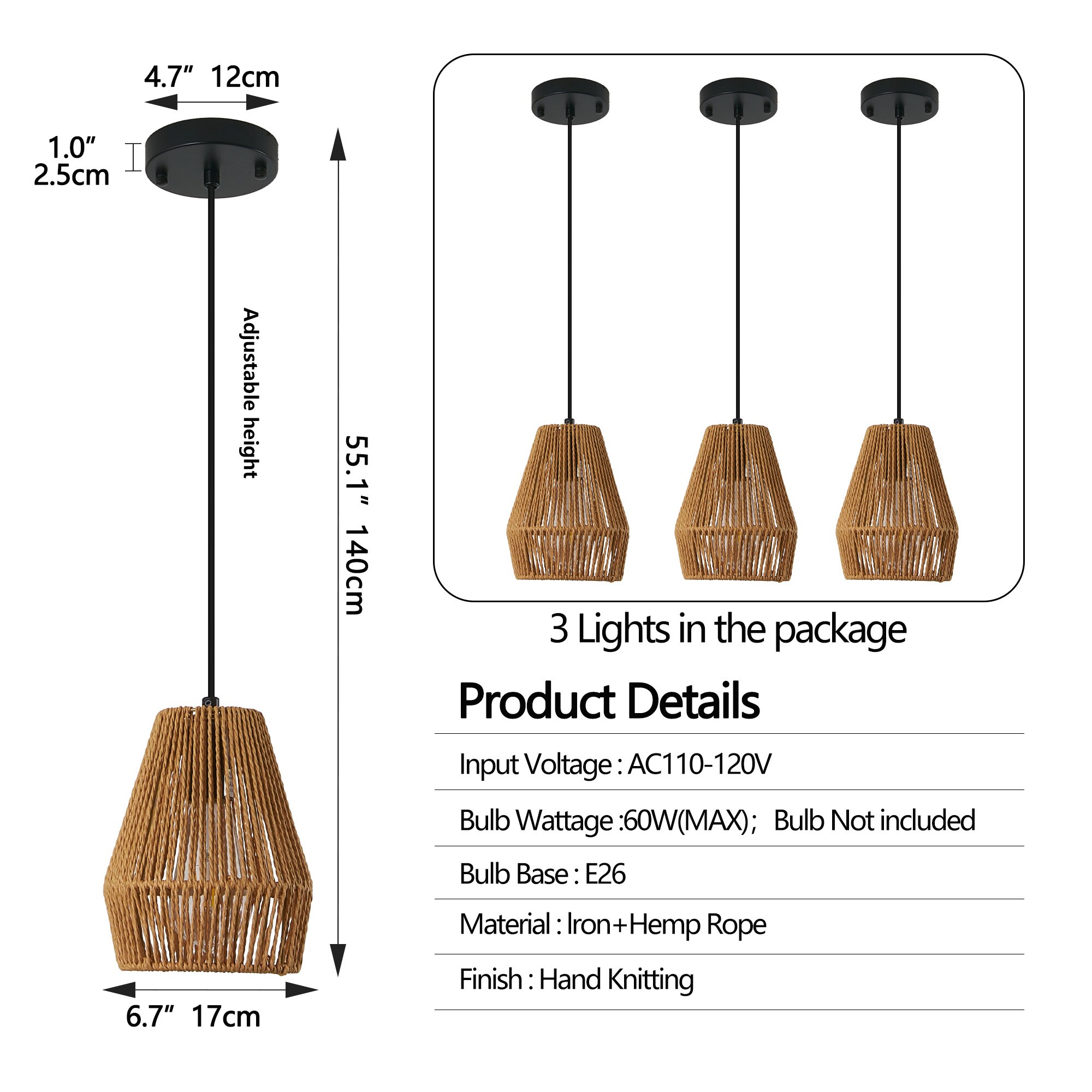 BABOOM BOM-10121US-OR Pendant-Lights - View #4