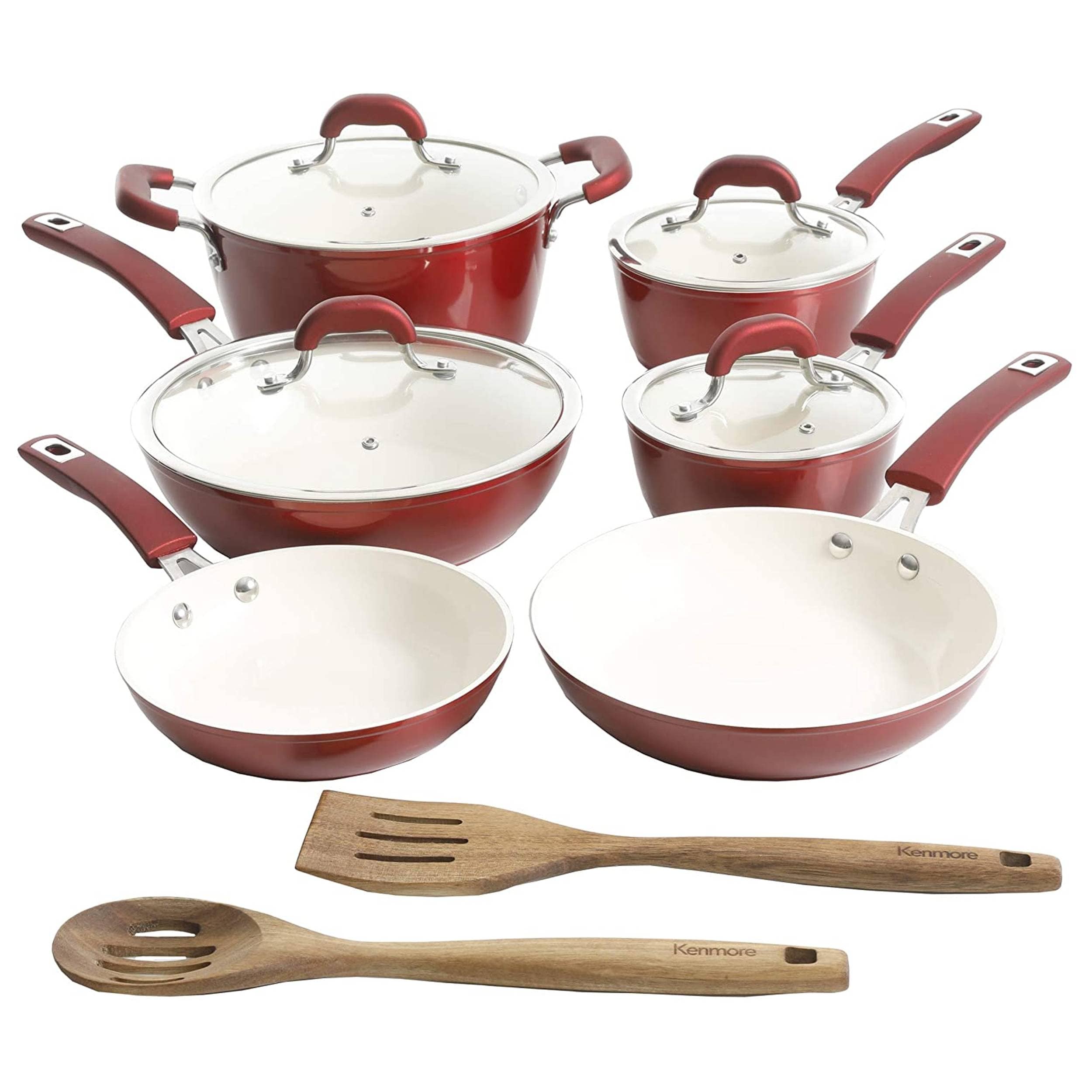 Kenmore 12-Piece 13.2-in Aluminum Cookware Set with Lid(s) Included