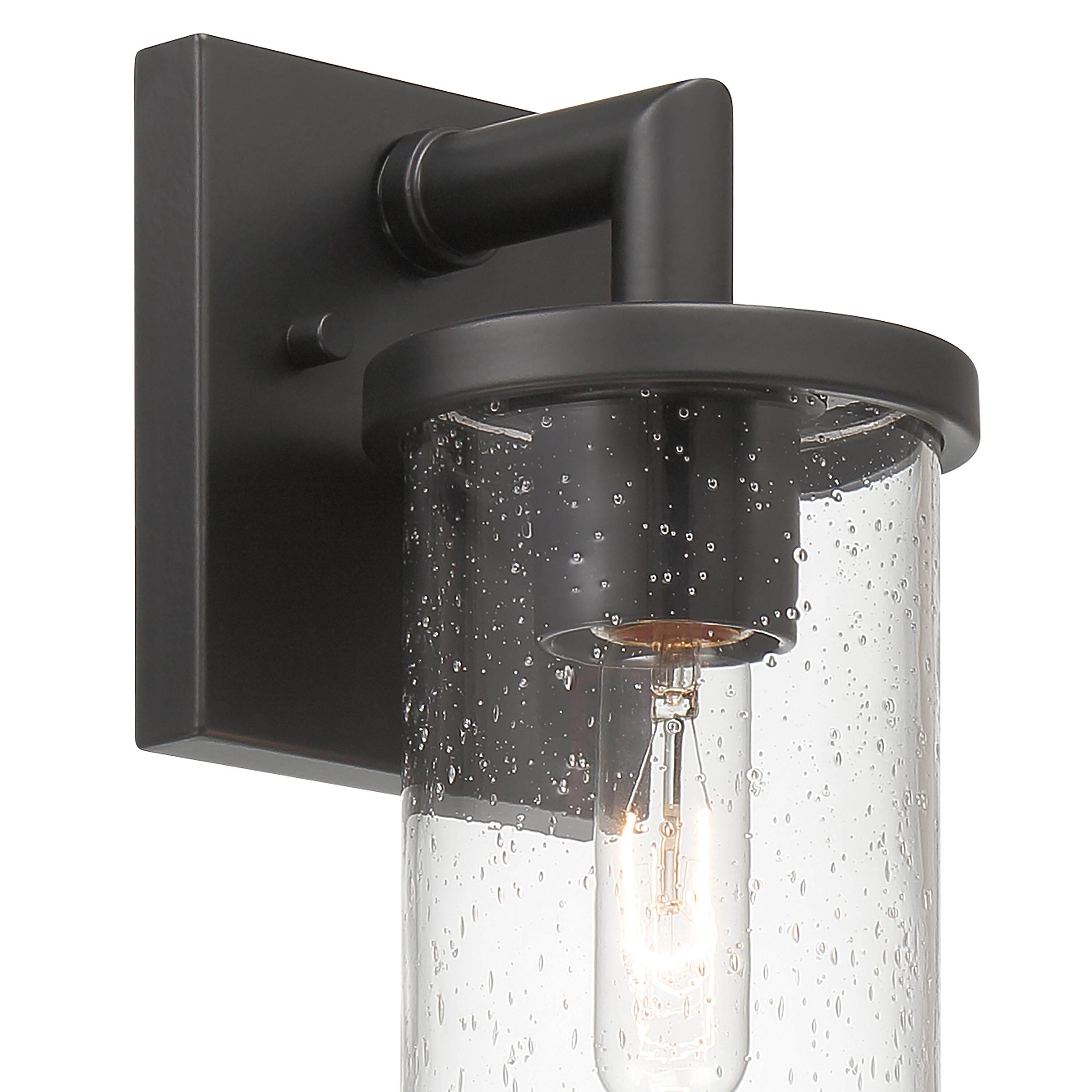 Otto Matte Black Transitional Outdoor Wall Lantern