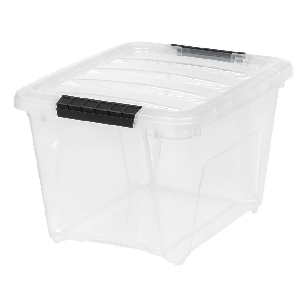Storage Box Plastic Stackable 19 Gallon Container Organizer Tote Lid 6-Pack New! 