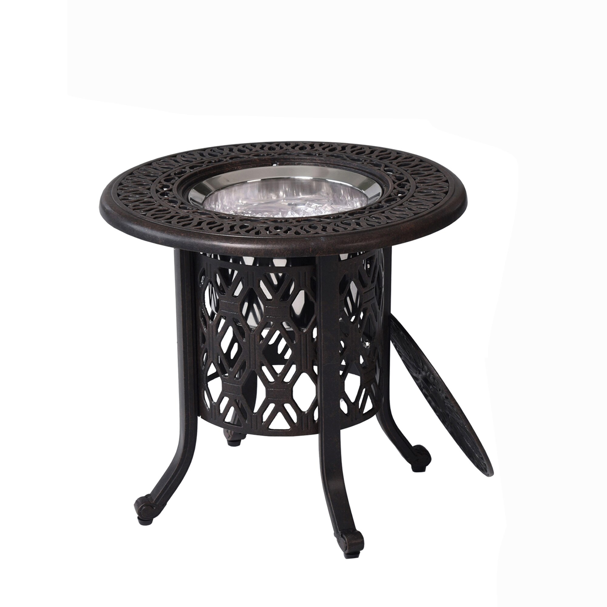 AHIOU HOME ZAAHG-S00001ST Abigail Round Outdoor Bistro 21-in W x 21-in L