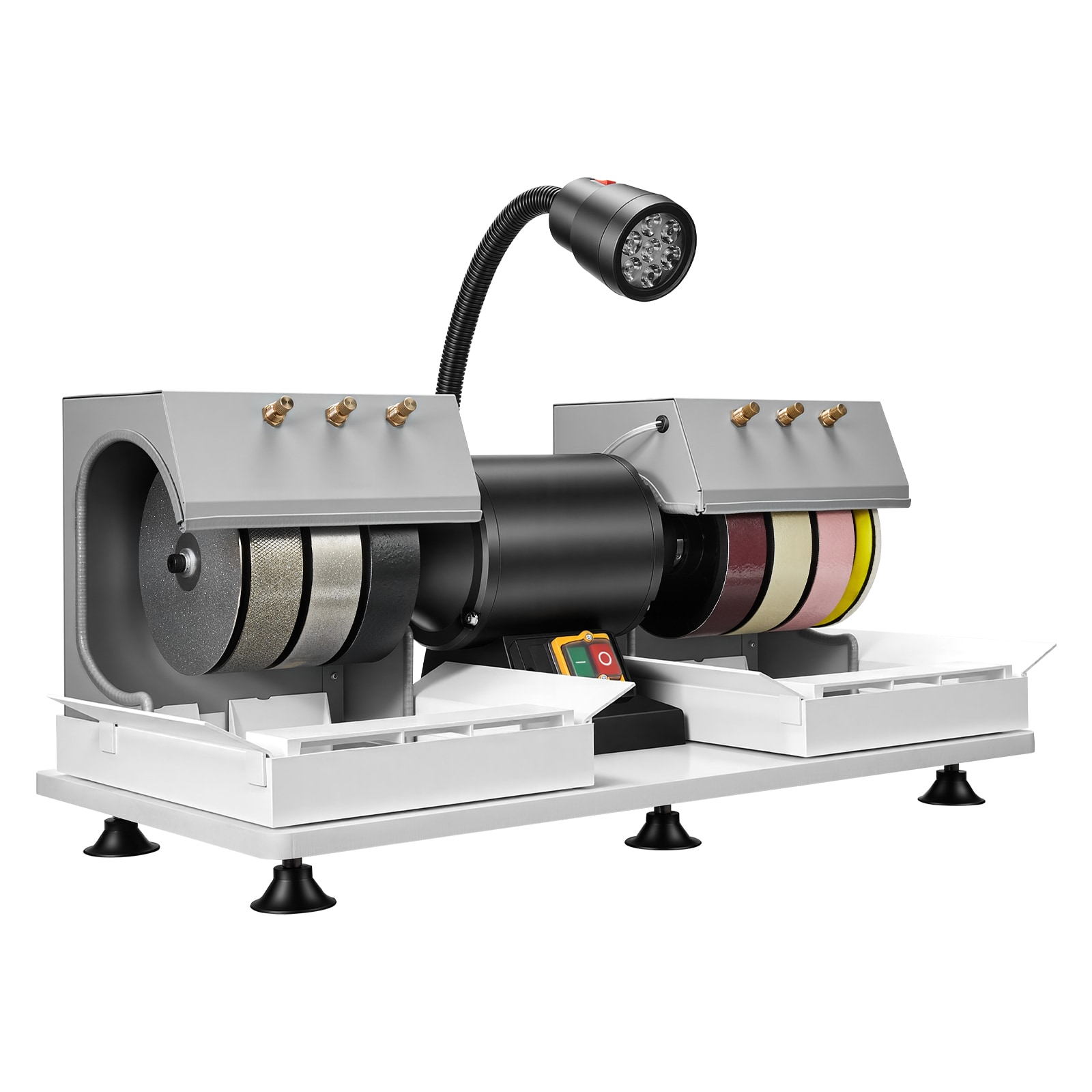 VEVOR Cabbing Machine  6in 2/5 HP 1800 RPM Efficient  Lapidary Rock Grinder Polisher With Diamond and Resin Wheels  LED Lamp  Water System  Lapidary Equipment for Gemstone Grinding  Stone Polishing