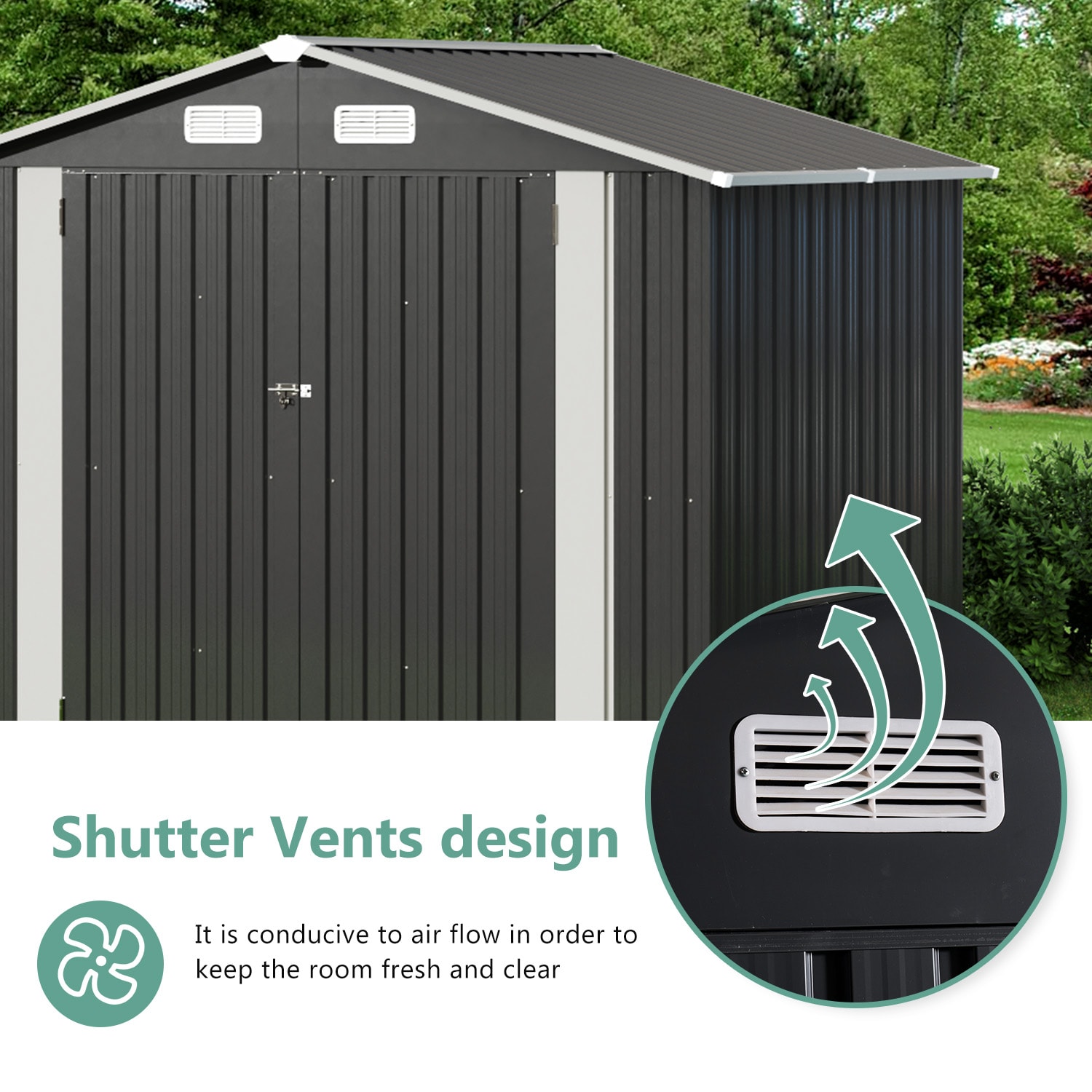 AOXUN AX-03907B Metal-Storage-Buildings-Sheds - View #4